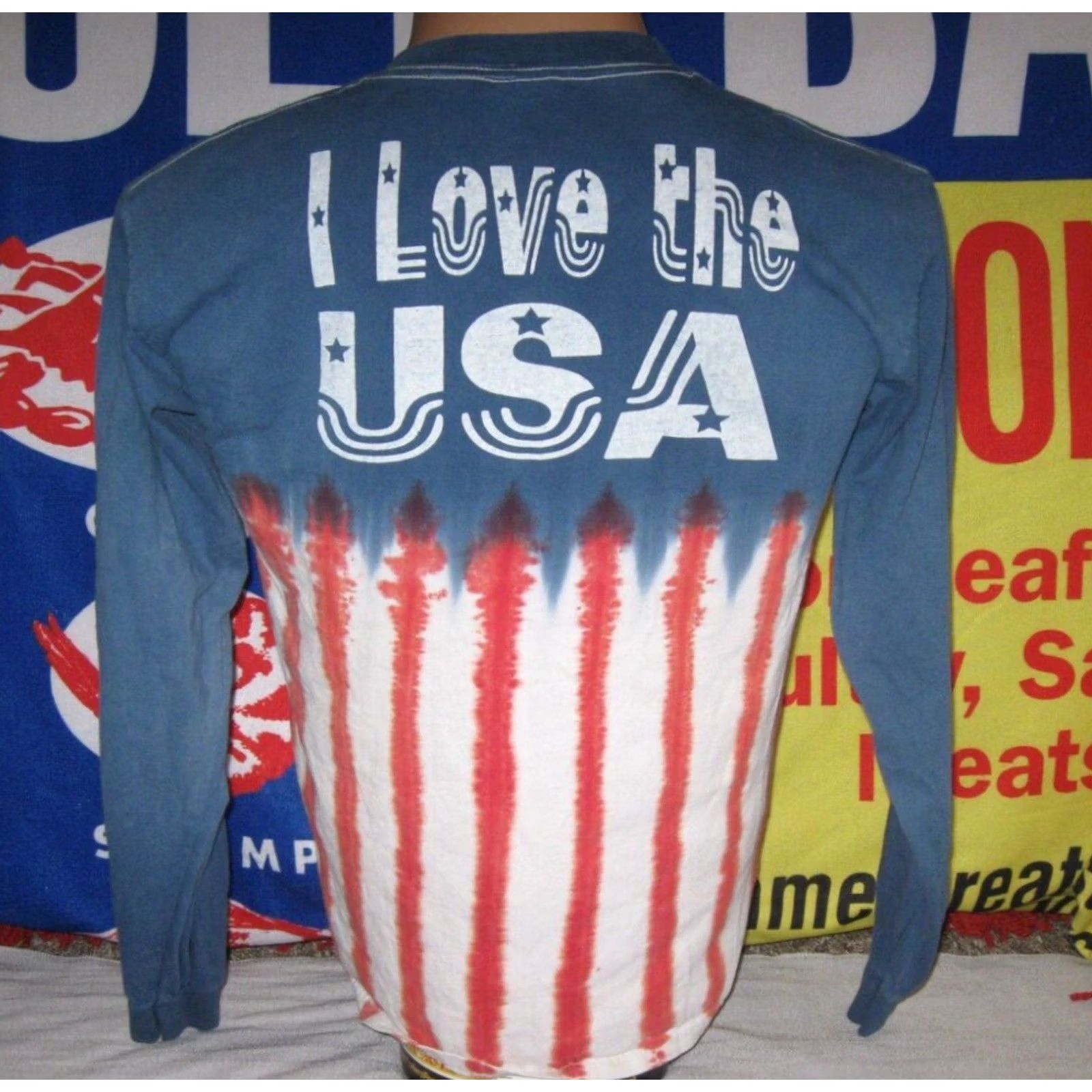 Gildan VINTAGE JIMMY Z's TIME OUT Tavern Erie PA Shirt Adult Medium USA Flag DEFUNCT T Size US M / EU 48-50 / 2 - 5 Thumbnail