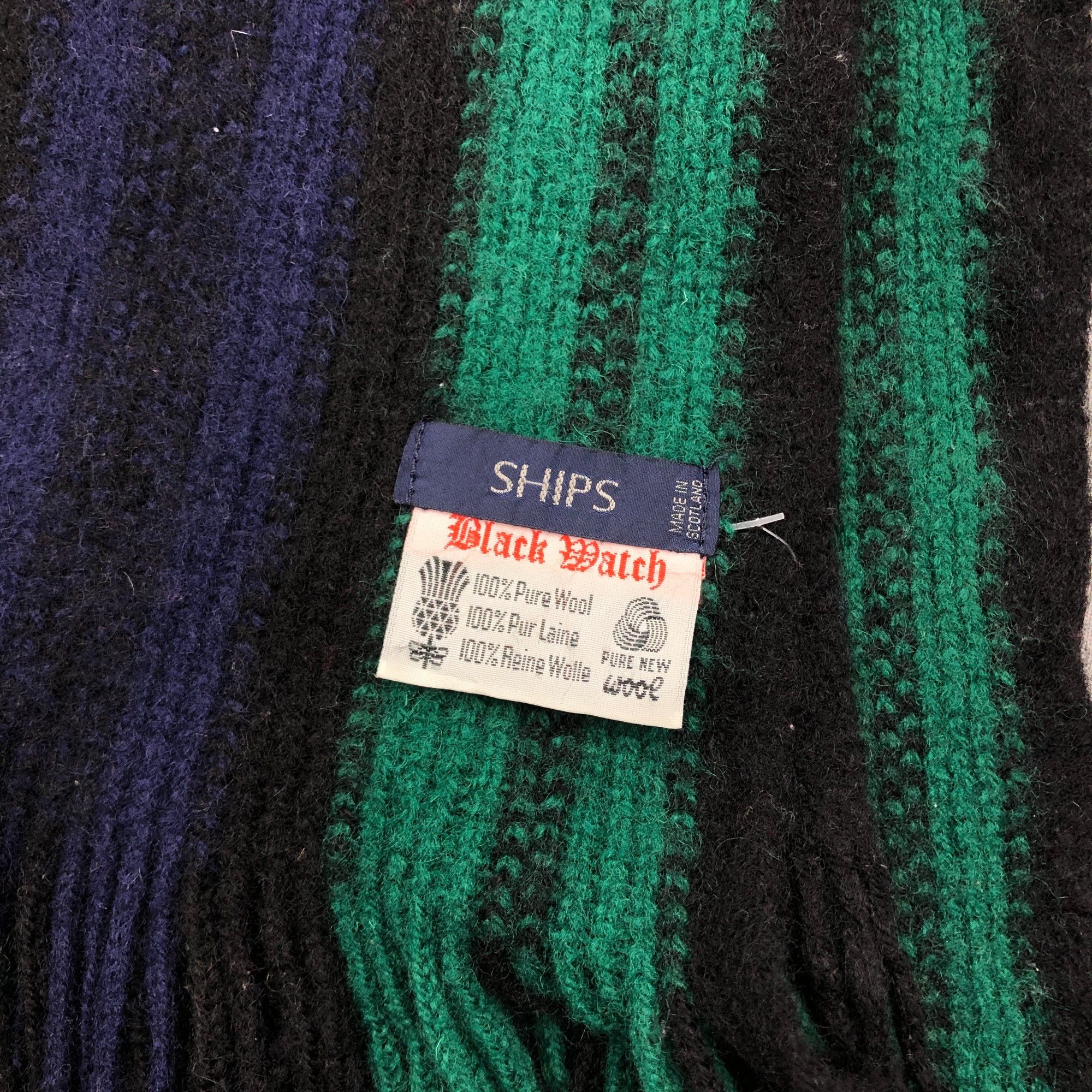 SHIPS Vintage Ships Scarf Muffler Wool Cashmere Scarves Size ONE SIZE - 4 Thumbnail