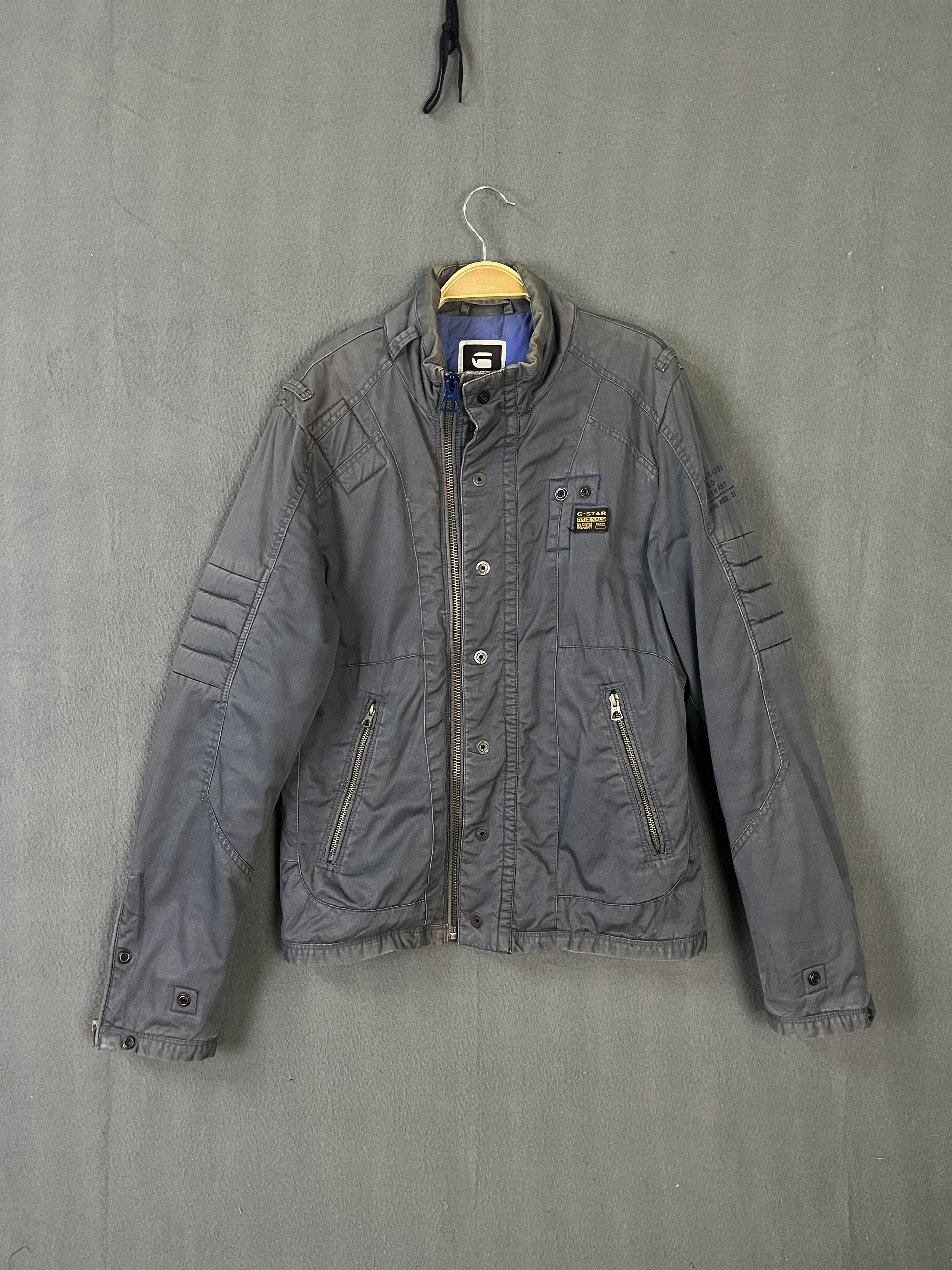 G-Star G-STAR Raw Denim Biker Jacket Soft Padded Asymmetrical Style Size US S / EU 44-46 / 1 - 1 Thumbnail