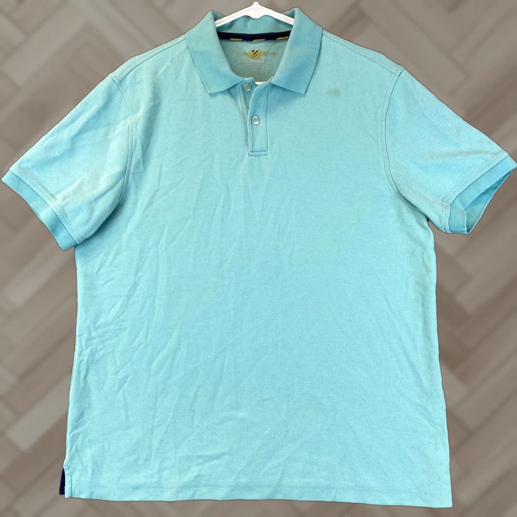 Club Room Club Room Solid Color Stretch Fit Performance Men's L Large Polo Shirt 73-15 Regular Golf Hiking Tennis Walking Style Pique Polo Shirt Size US L / EU 52-54 / 3 - 1 Thumbnail
