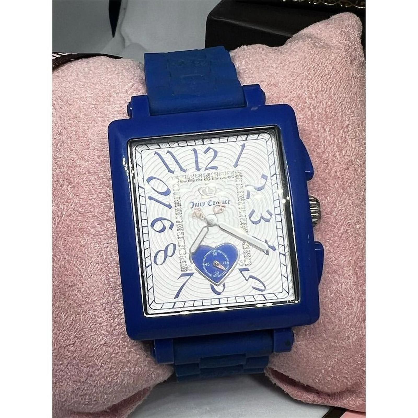 Juicy Couture Jeans Juicy Couture Cobalt Blue Jelly Strap Watch Crystal Y2K Size ONE SIZE - 6 Thumbnail