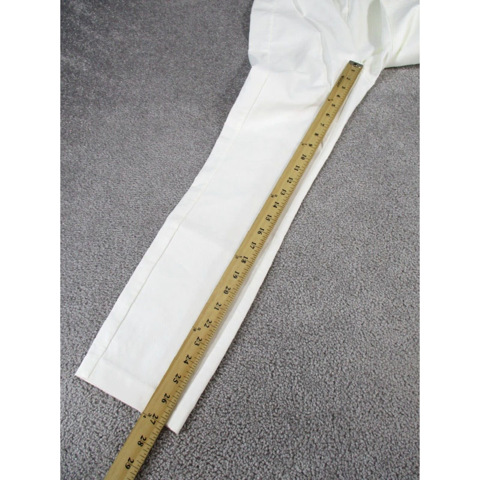 Rag & Bone VINTAGE Rag & Bone Dress Pants Womens 0 Skinny Regular White Cotton Spandex Flat Front 90s Womens Size 25" / US 0 / IT 36 - 5 Thumbnail