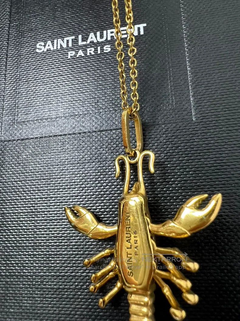 Saint Laurent Paris Saint Laurent Paris Golden Lobster Pendant Necklace Size ONE SIZE - 4 Thumbnail