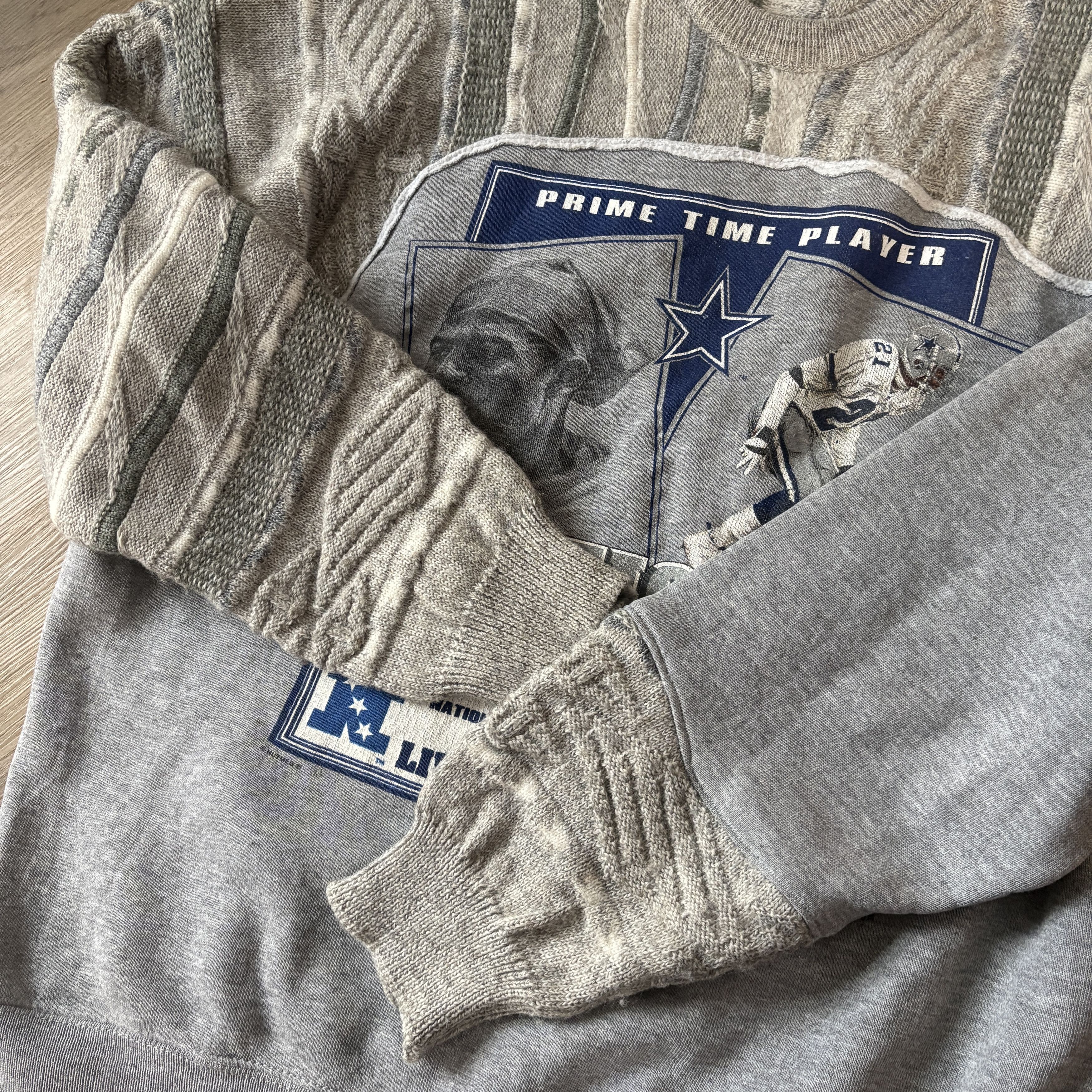NFL Reworked vintage Dallas Cowboys Deion Sanders sweatshirt Size US M / EU 48-50 / 2 - 4 Thumbnail