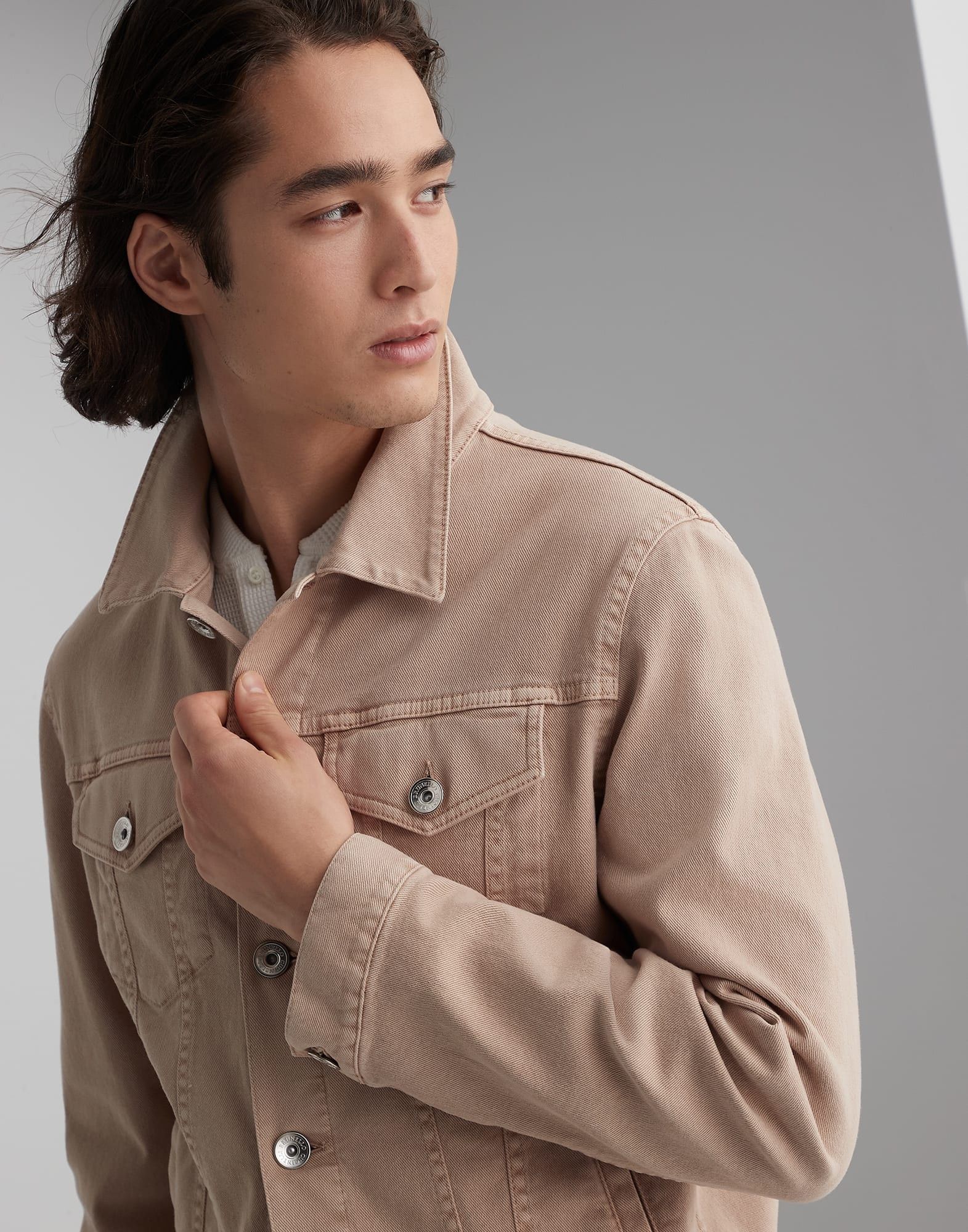Brunello Cucinelli Denim Jacket in Medium Brown Size US M / EU 48-50 / 2 - 4 Thumbnail