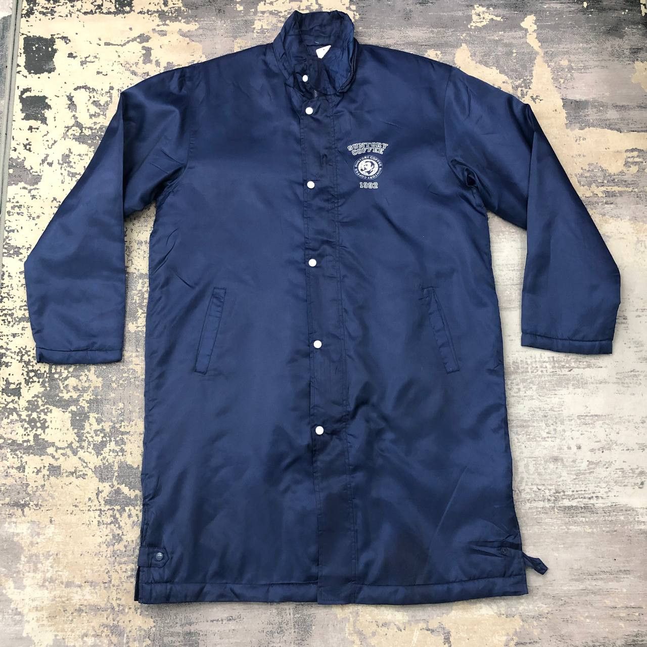 Japanese Brand Y672 SUNTORY COFFEE 1992 LONG JACKETS Size US XL / EU 56 / 4 - 2 Thumbnail