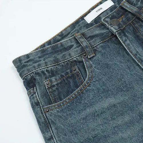 distressed flared jeans