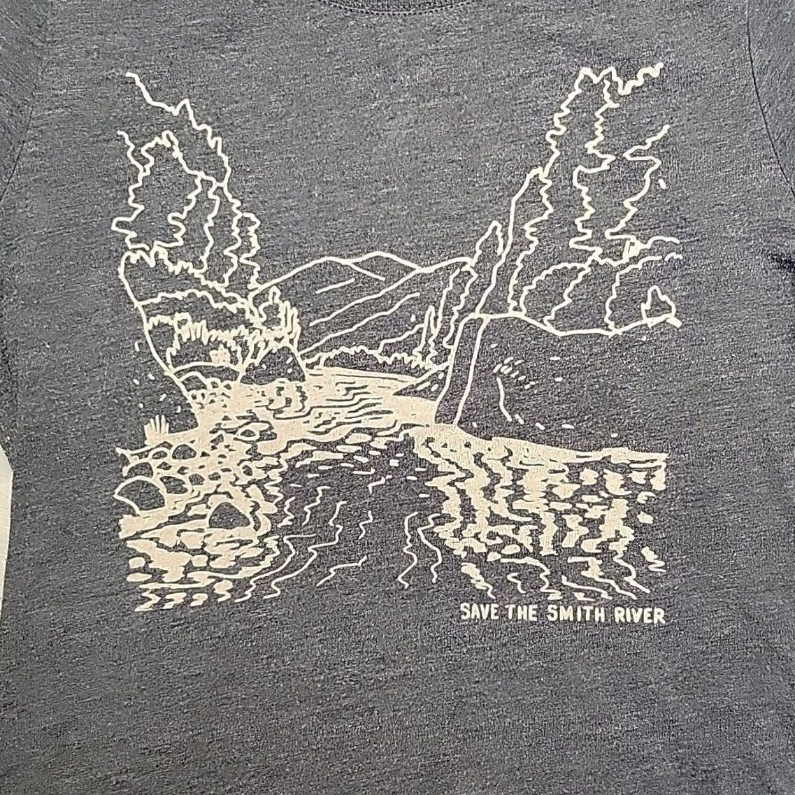 Vintage Simms Shirt Womens Medium Blue Save The Smith River Graphic Fishing Size M / US 6-8 / IT 42-44 - 2 Thumbnail
