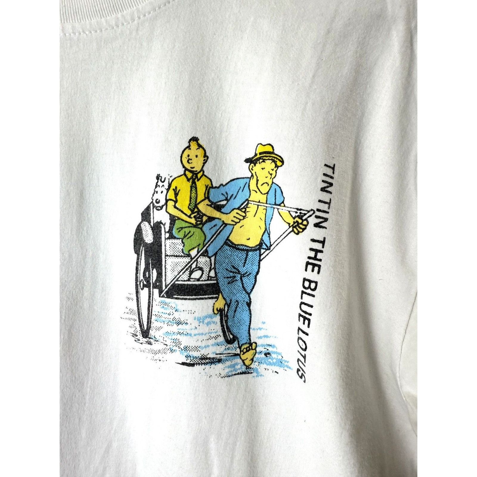Vintage Vintage 1990’s Tin Tin China Tour T Shirt Cartoon Comics Size US L / EU 52-54 / 3 - 4 Thumbnail
