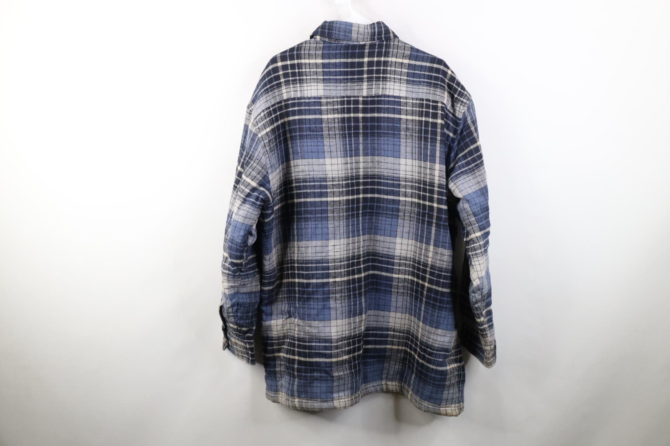Vintage Vintage 90s Streetwear Fleece Lined Flannel Shirt Jacket Jac Size US XXL / EU 58 / 5 - 11 Thumbnail