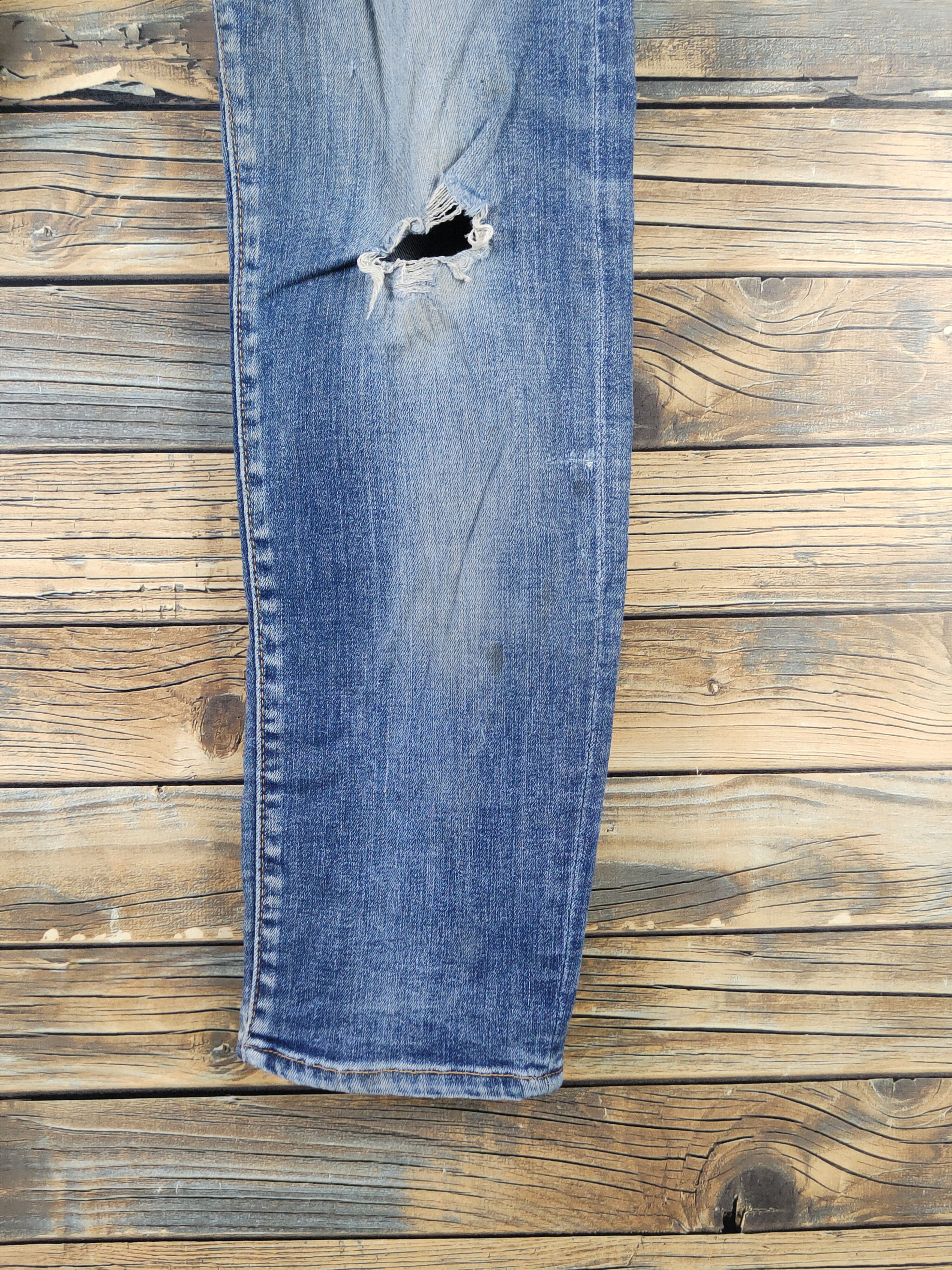 Japanese Brand Evenriver Blue utiltiy Distressed Ripped denim Jeans #W2076 Size US 33 - 6 Thumbnail