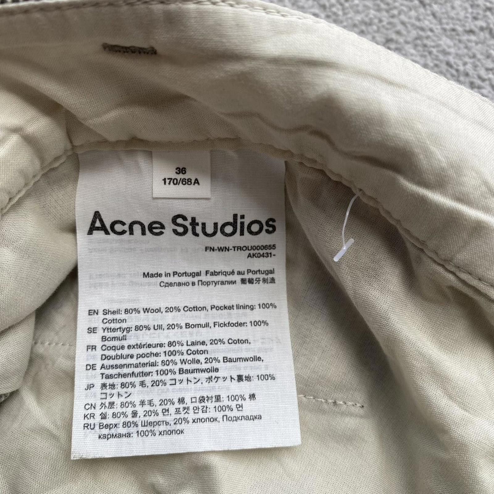 Acne Studios Acne Studios Womens Striped Wool Flared Trousers Size 25" / US 0 / IT 36 - 7 Thumbnail