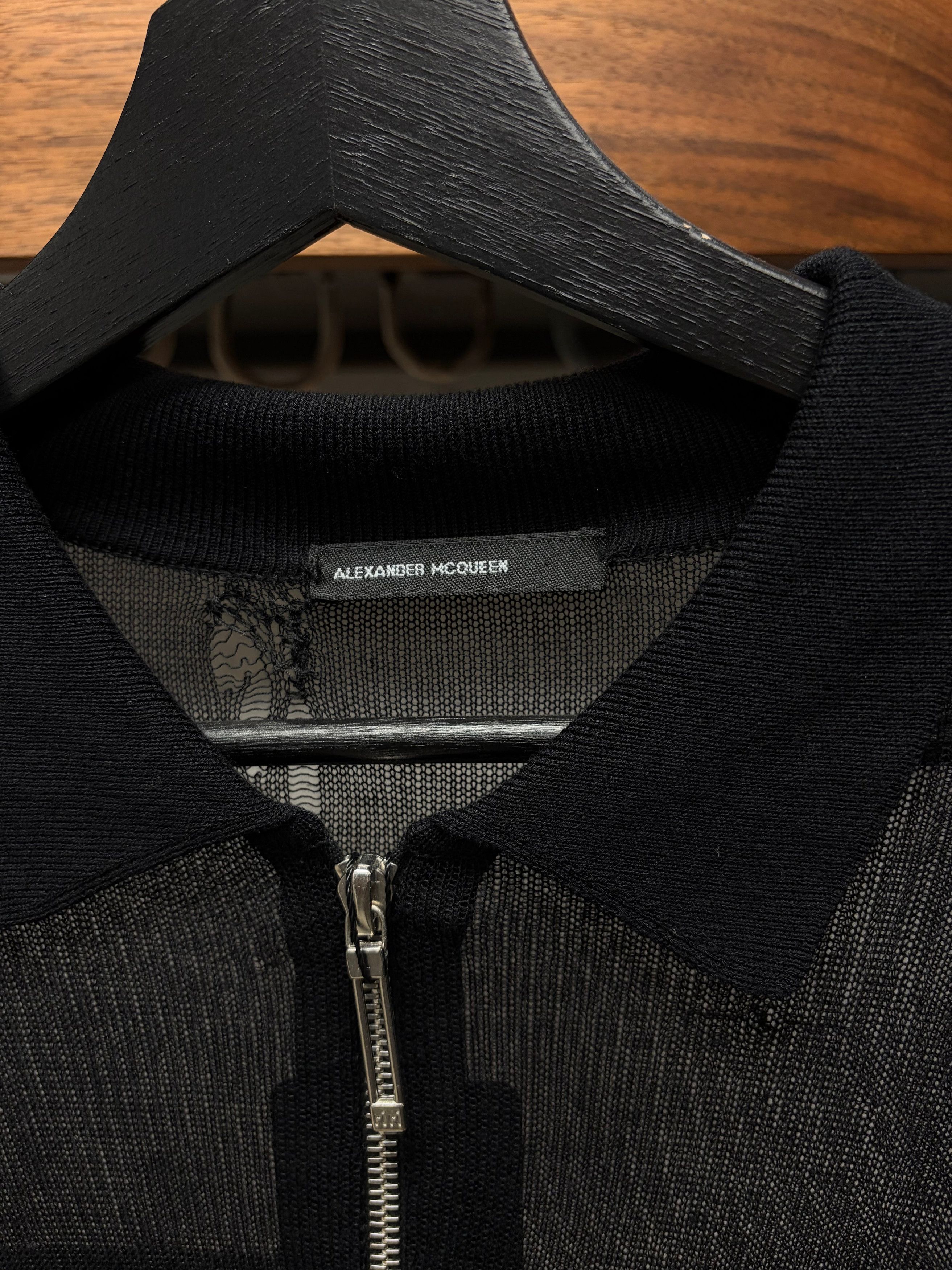 Alexander McQueen Alexander McQueen Sheer Quarter Zip Sweater Size US M / EU 48-50 / 2 - 3 Thumbnail