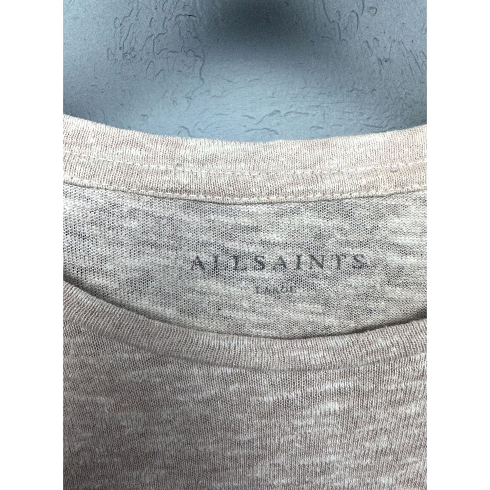Allsaints AllSaints Pesley Mens Cotton-Polyester-Linen Crew Neck T-Shirt Size L Multicolor Short Sleeve Crew Neck Shirt Mens L Size US L / EU 52-54 / 3 - 3 Thumbnail