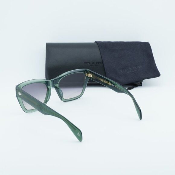 Rag & Bone Rag & Bone RNB1046/G/S 01ED PR Sunglasses Green Square Frame Size ONE SIZE - 10 Thumbnail