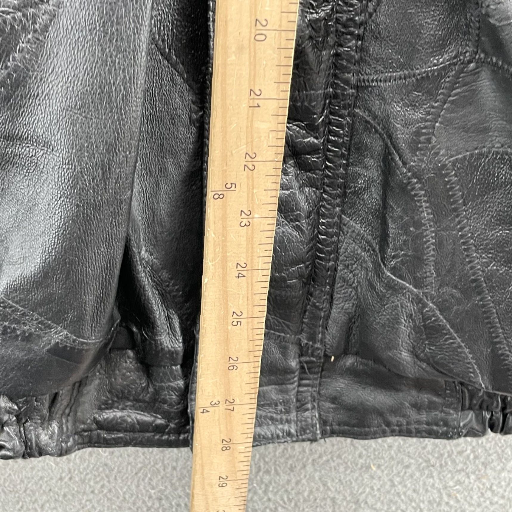 Vintage VINTAGE Napoline 100% Leather Bomber Jacket XL Baggy Biker Streetwear Retro Moto Y2K 90s Black Leather Bomber Jacket Men XL Baggy Streetwear 90s Size US XL / EU 56 / 4 - 5 Thumbnail