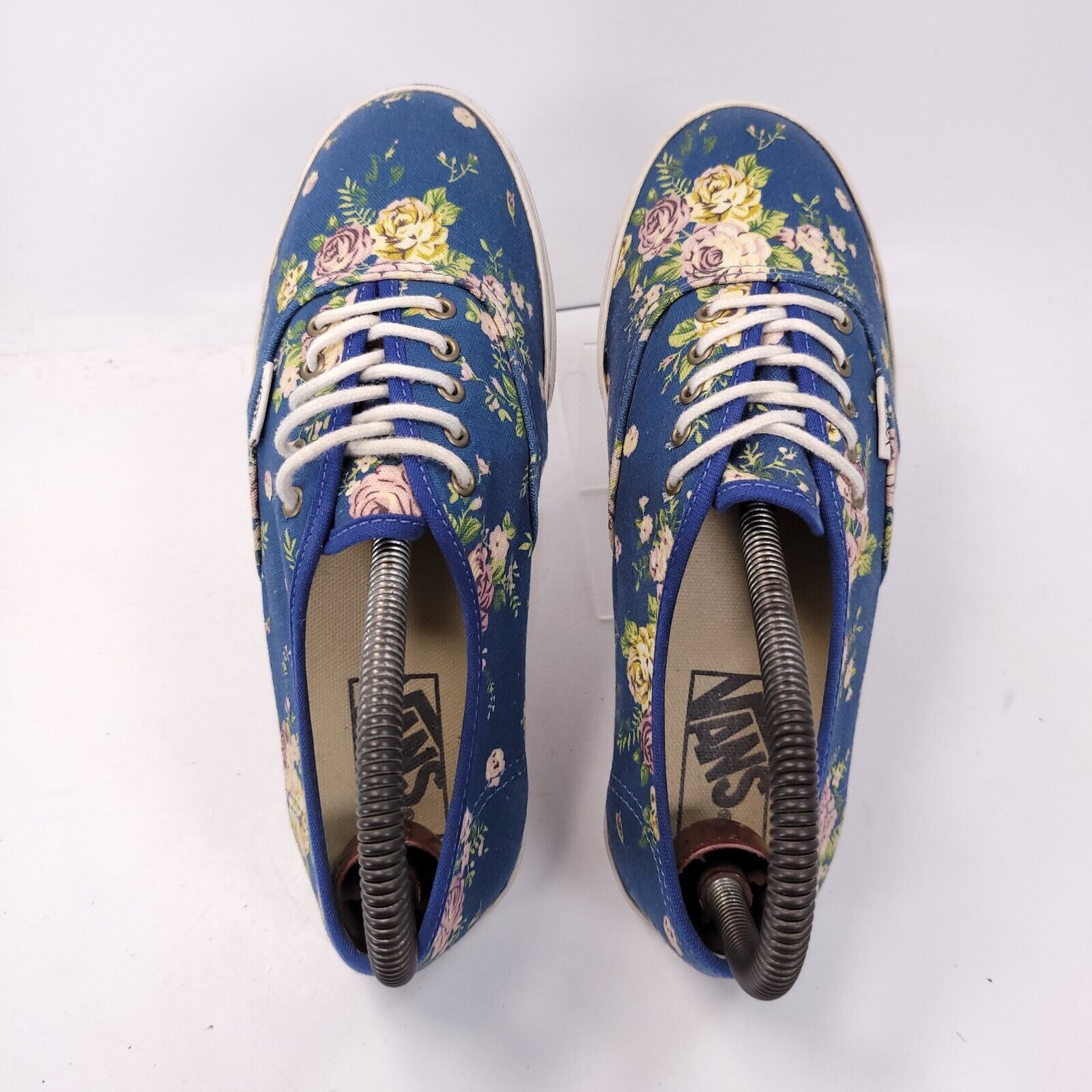 Vans Vans Off the Wall Shoe Womens Size 6 Men 4.5 T375 Blue White Size US 6 / IT 36 - 4 Thumbnail