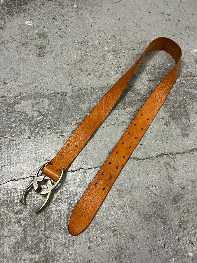 Just Cavalli 2000s Cavalli Orange Leather Belt Size ONE SIZE - 4 Thumbnail