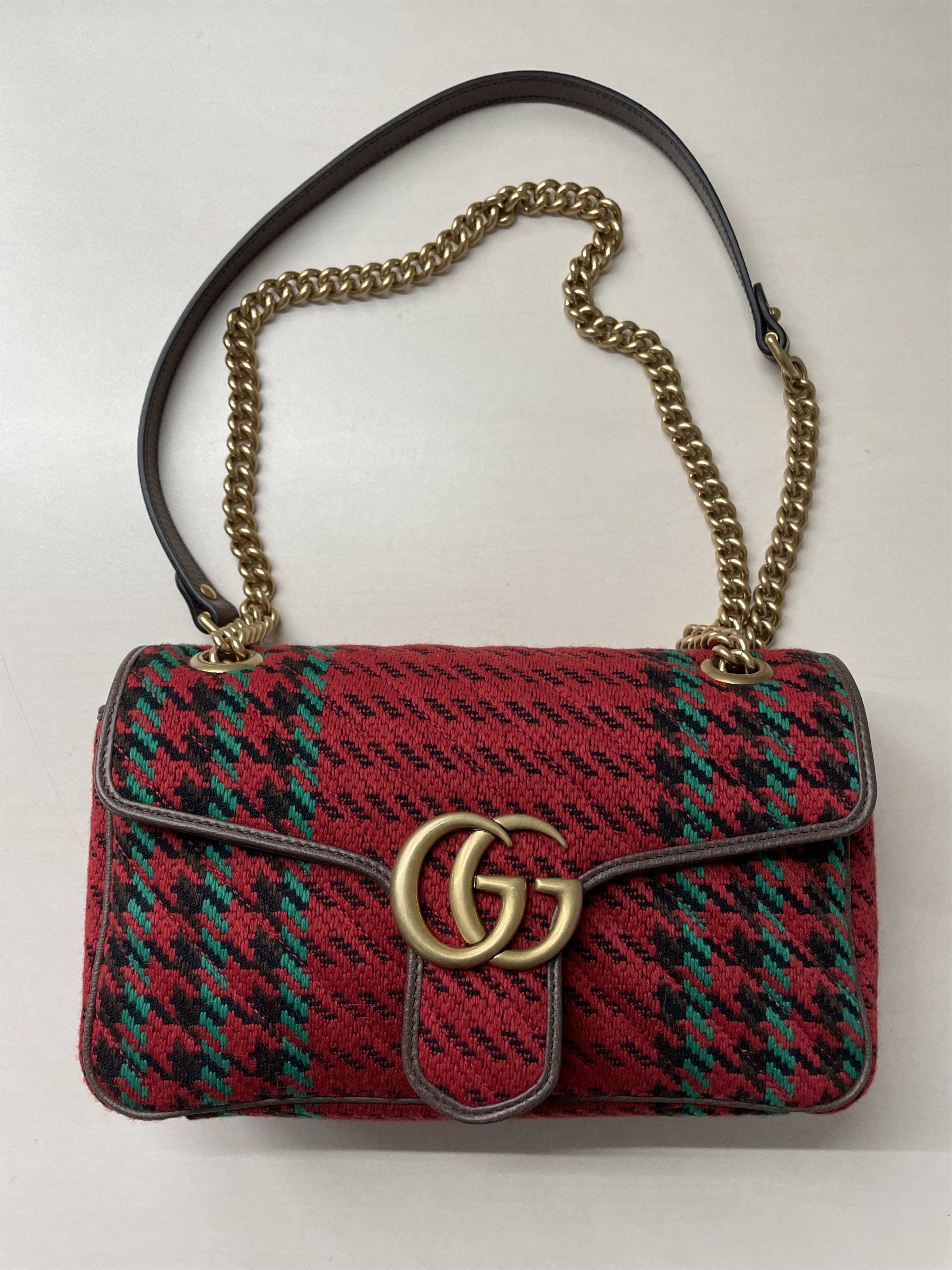 Gucci Gucci GG Marmont Small Houndstooth Shoulder Bag Size ONE SIZE - 5 Thumbnail