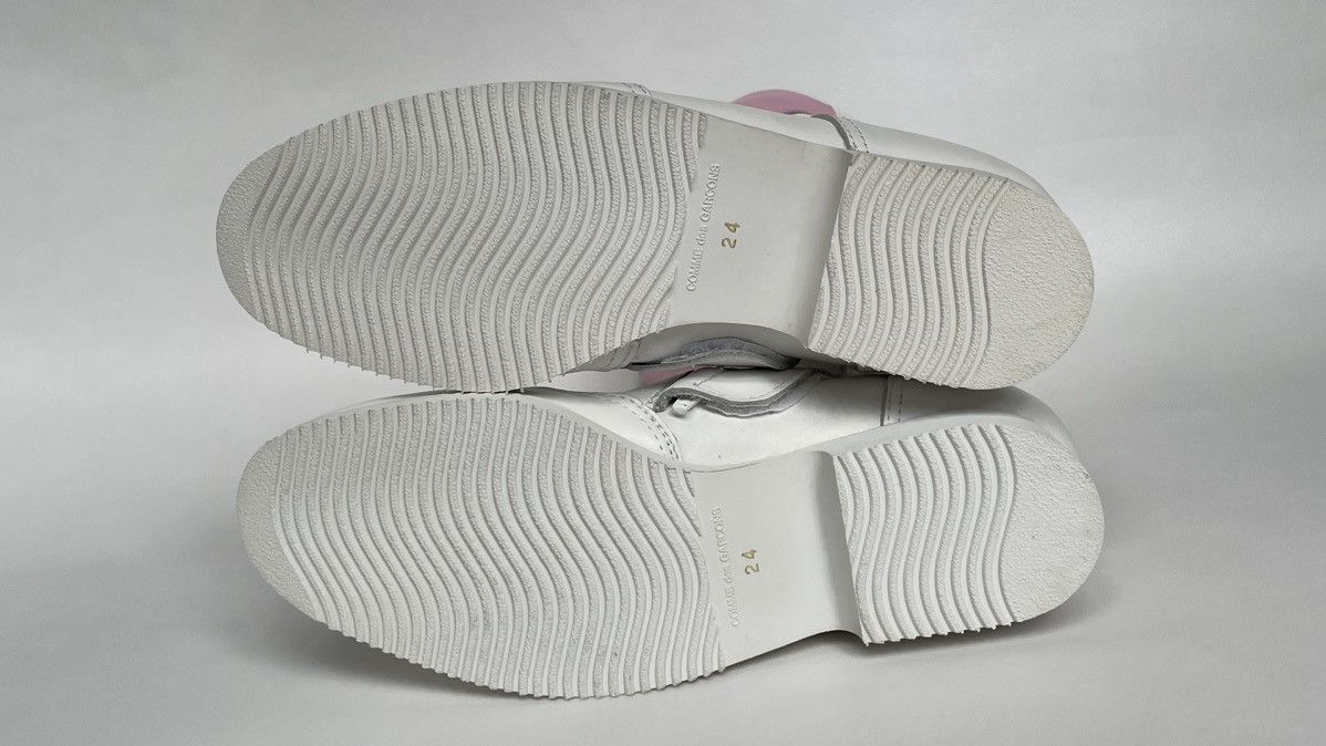 Comme des Garcons White/Pink Leather Motorcycle Boots Size US 8.5 / IT 38.5 - 14 Thumbnail