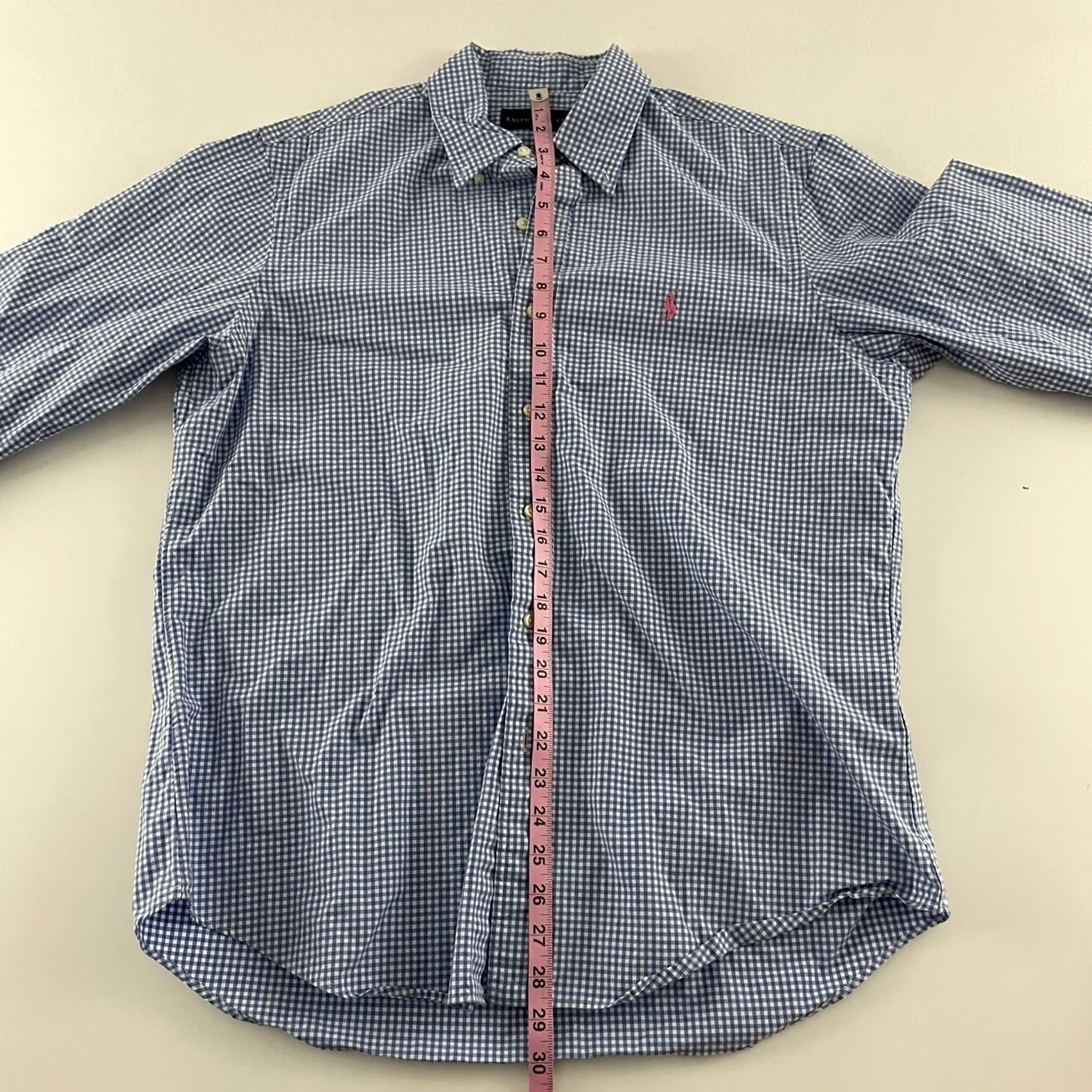 Polo Ralph Lauren Polo Ralph Lauren Shirt Mens L Plaid Long Sleeve Button Front Men Blue White Size US L / EU 52-54 / 3 - 6 Thumbnail