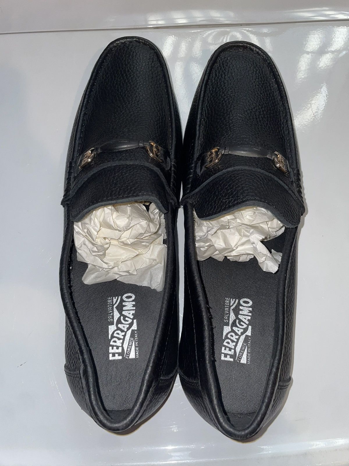 Salvatore Ferragamo Salvatore Ferragamo Black Leather Slip On (14) Size US 14 / EU 47 - 1 Thumbnail