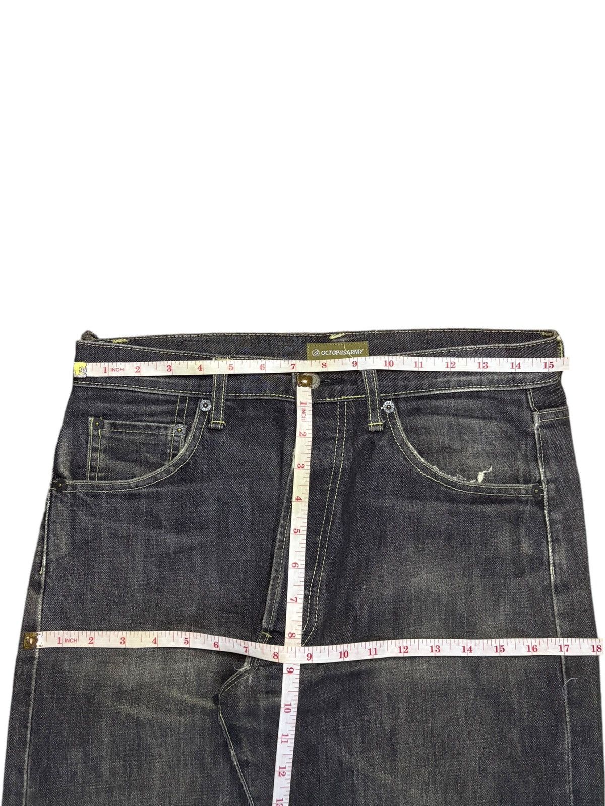 Japanese Brand Vintage Japanese Brand Rusty Wash Distressed Baggy Jeans Size US 31 - 11 Thumbnail