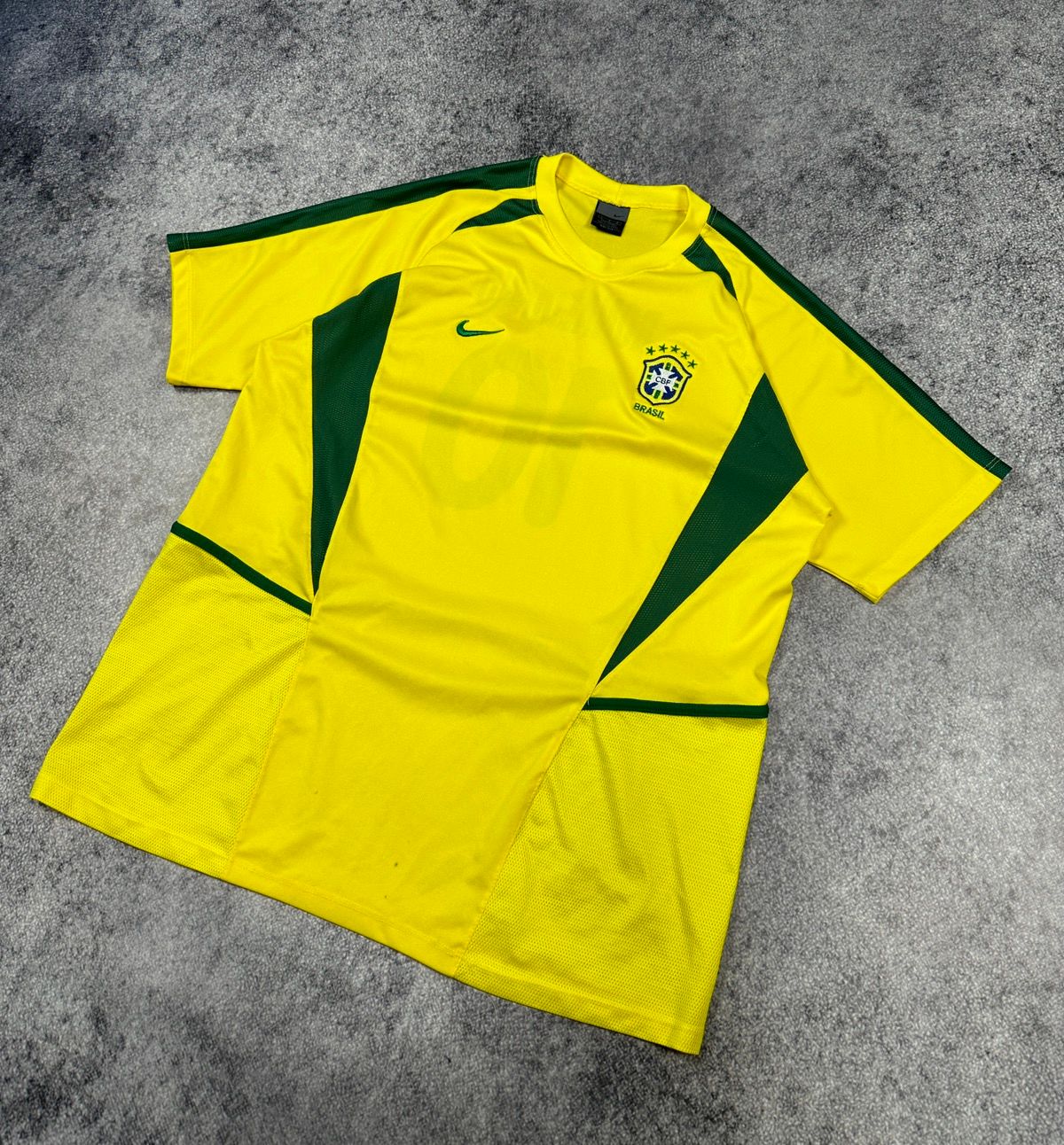 Pre-owned Soccer Jersey X Vintage Nike Brazil 10 Ronaldinho Soccer Jersey Blokecore L In Yellow