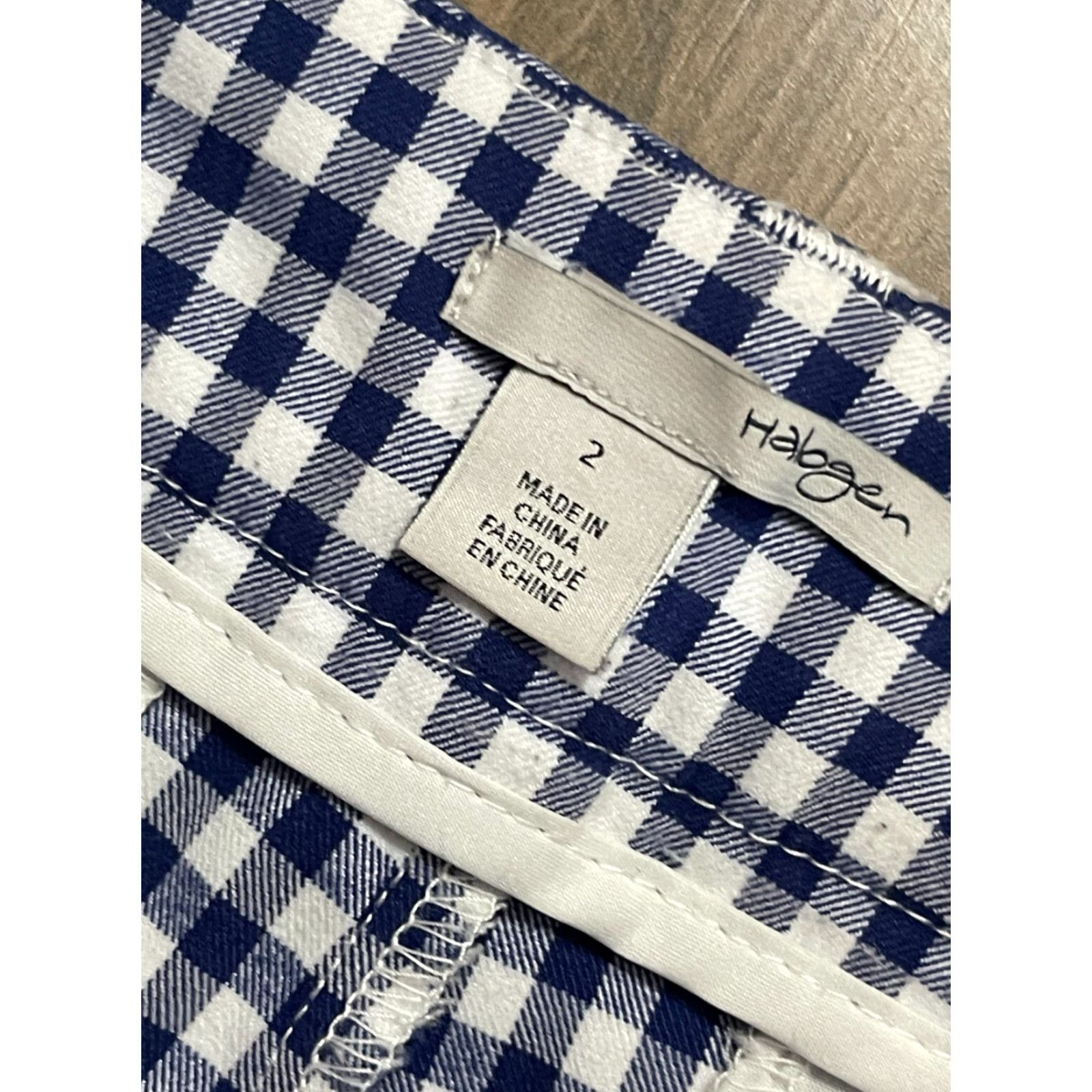 Vintage Halogen Pants Women Size 2 Plaid Ankle Straight Leg Blue White Casual Vintage: No Size 26" / US 2 / IT 38 - 6 Thumbnail