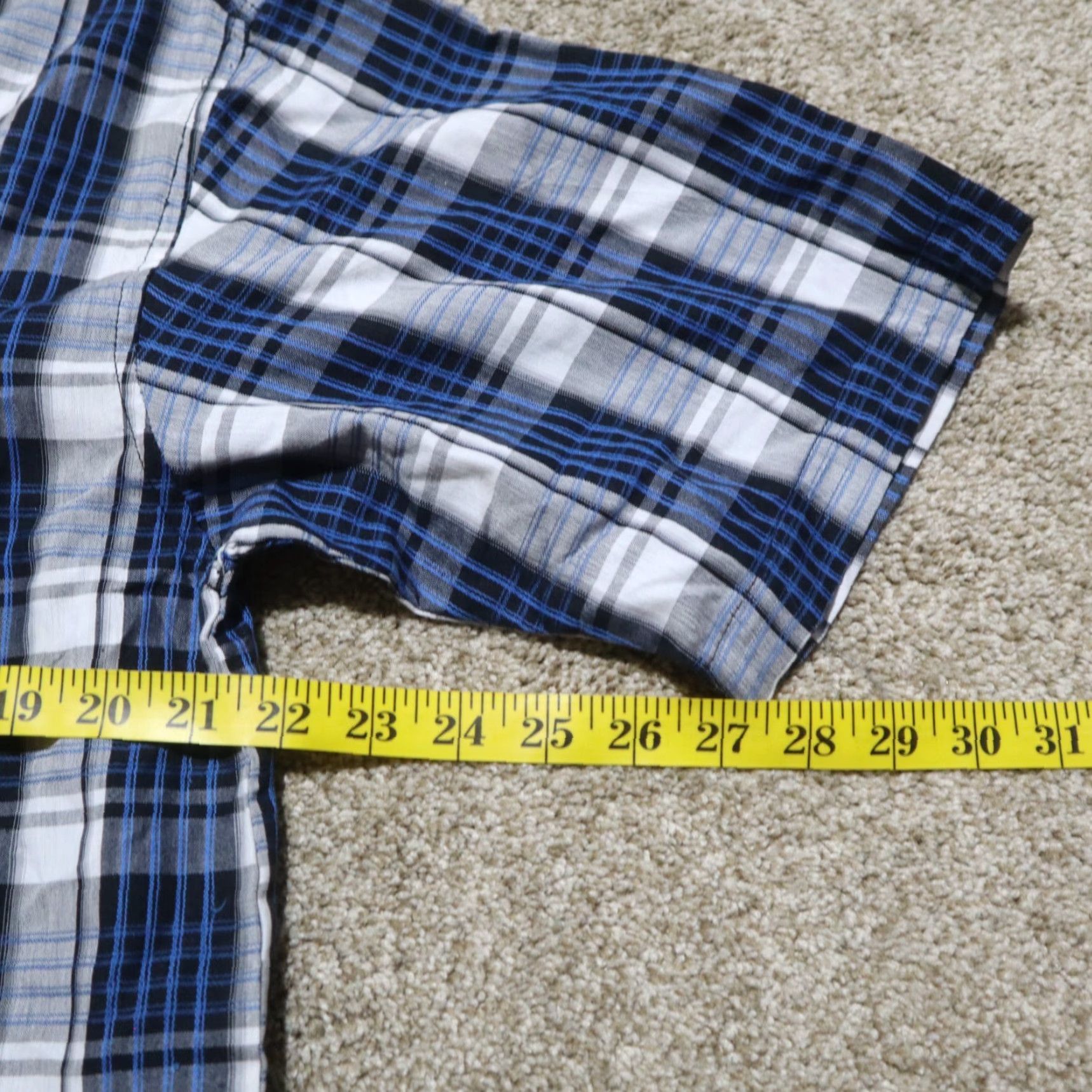 Vintage VINTAGE No Boundaries Shirt Men M Blue Plaid Short Sleeve Button-Up Size US M / EU 48-50 / 2 - 7 Thumbnail