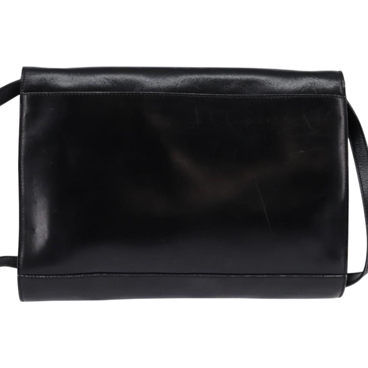Celine CELINE Circle Shoulder Bag Leather Black Gold Size ONE SIZE - 3 Thumbnail