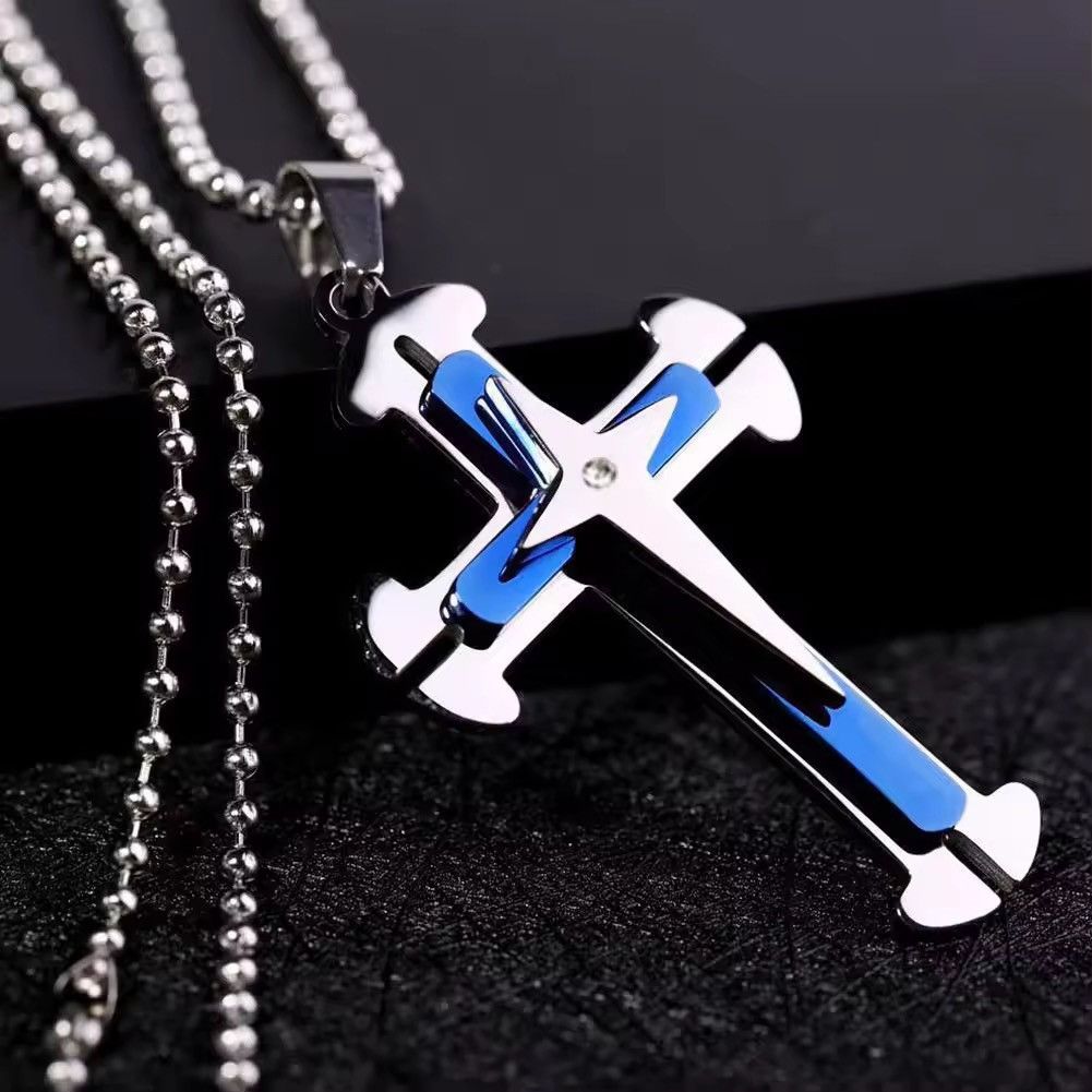 Other Vintage Crosses Pendant Necklace With Bead Chain Jewelry Size ONE SIZE - 3 Thumbnail