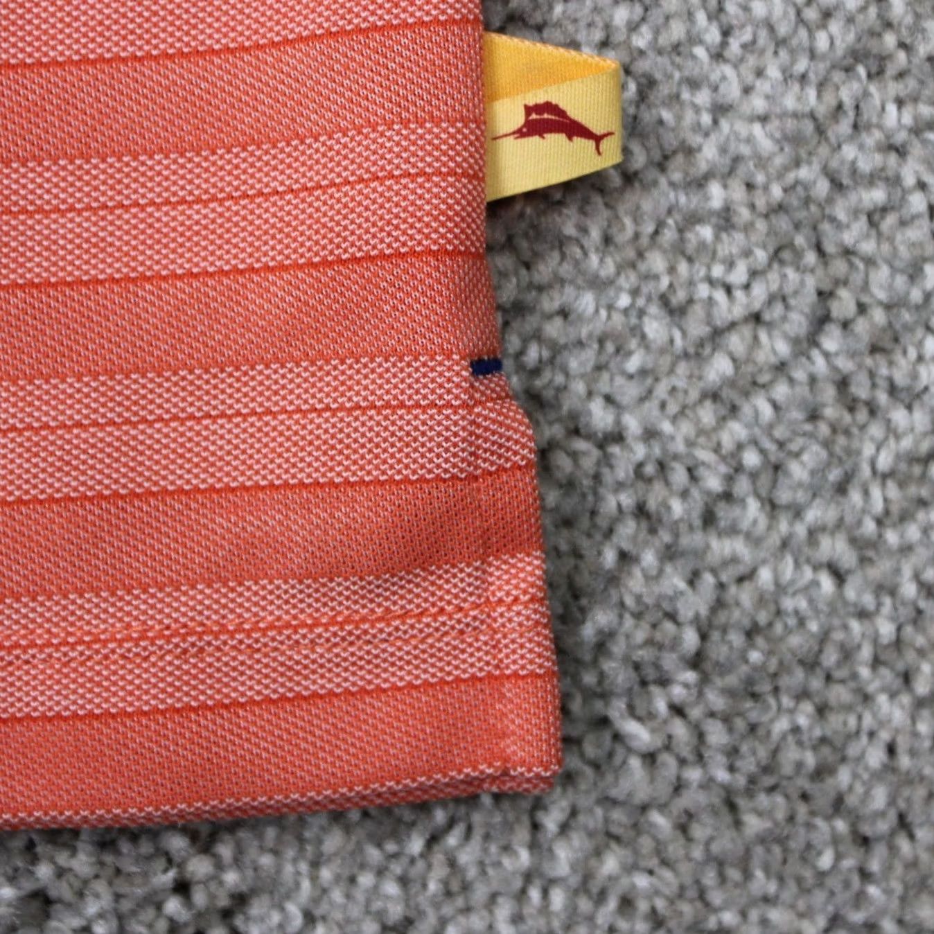 Tommy Bahama Tommy Bahama Island Zone Polo Shirt Men 2XL Orange Pima Cotton/37.5 Polyester S/S Size US XXL / EU 58 / 5 - 7 Thumbnail