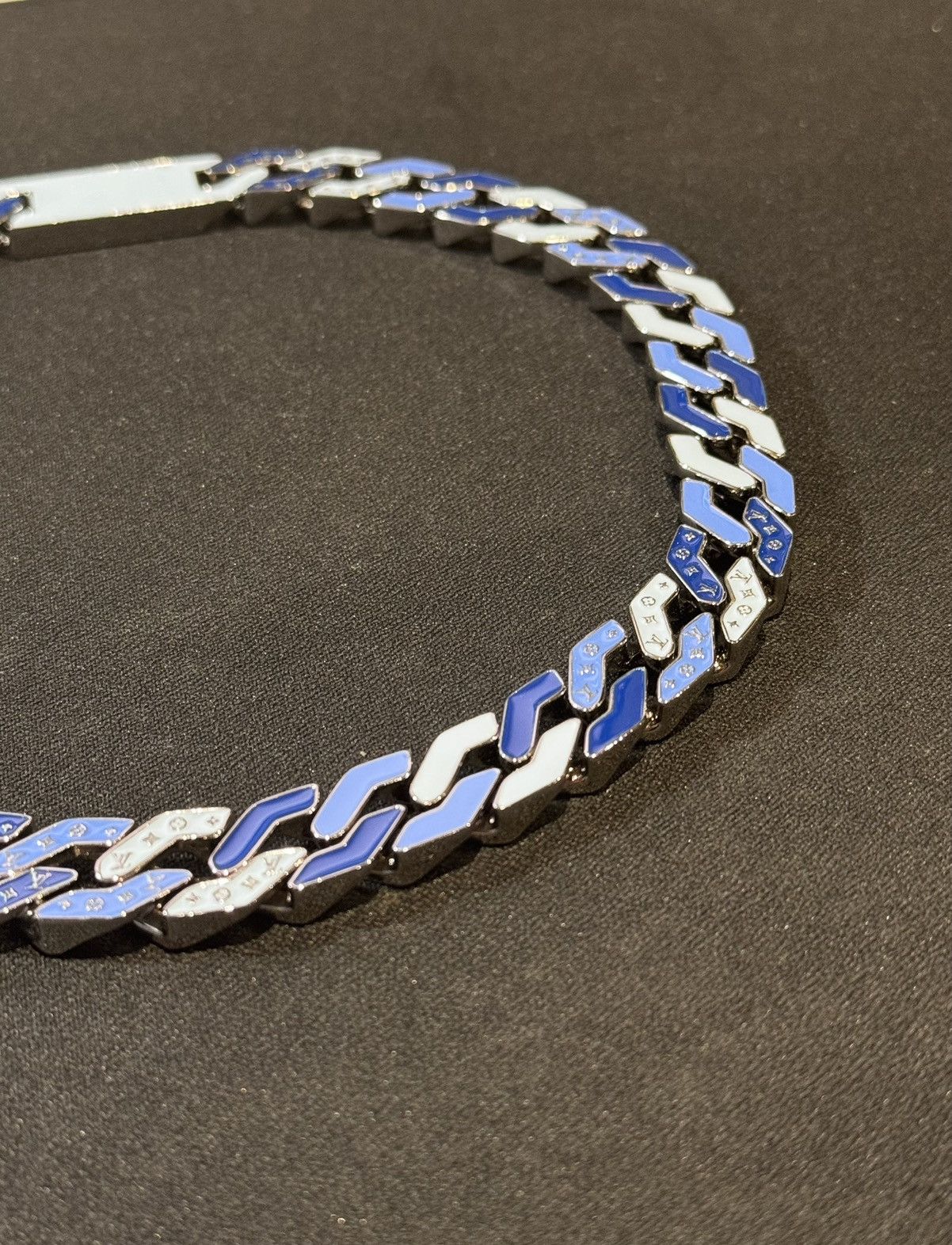 Louis Vuitton Cuban Chain Necklace, Blue