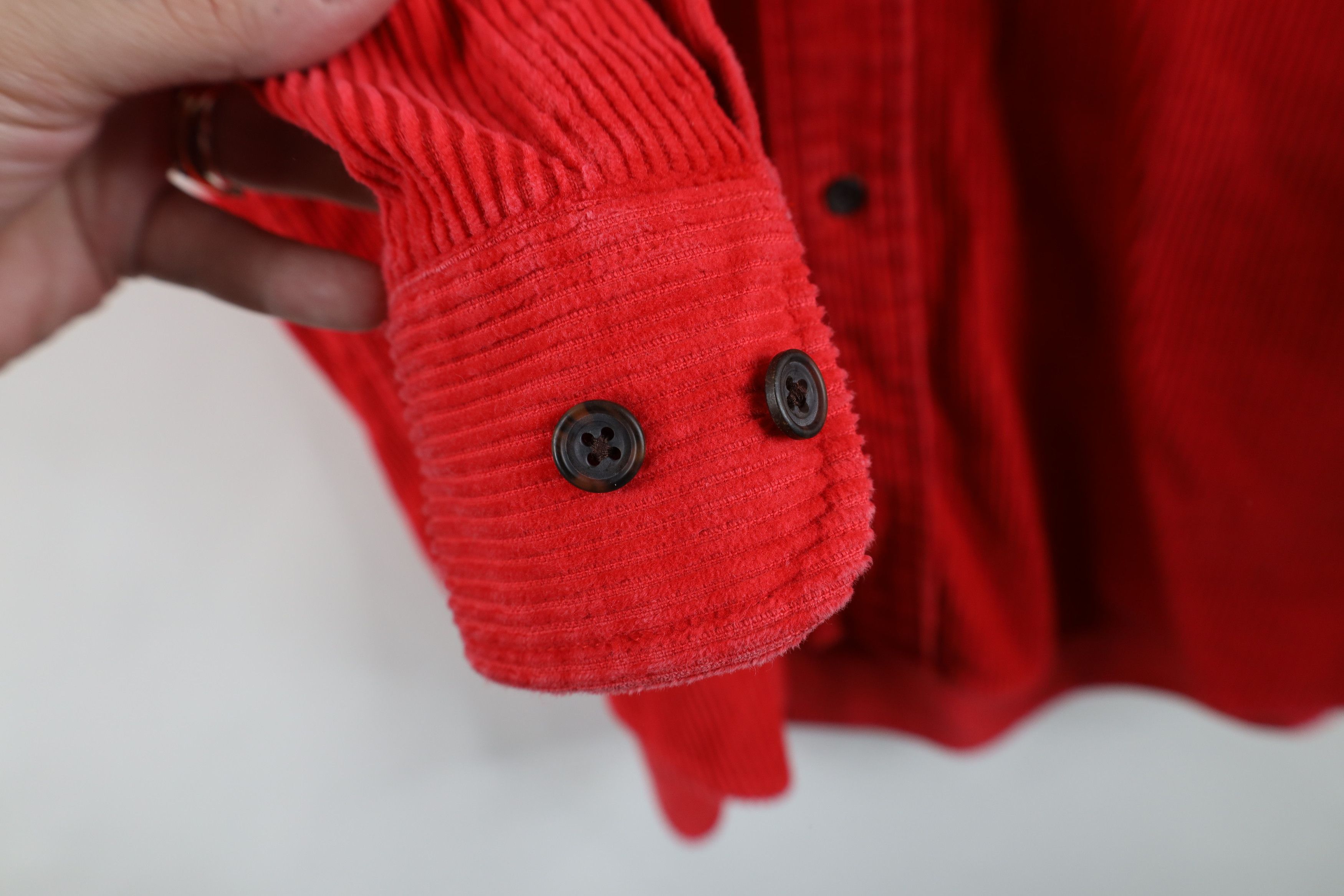 Vintage Vintage 90s Streetwear Corduroy Collared Button Down Shirt Size US XL / EU 56 / 4 - 8 Thumbnail