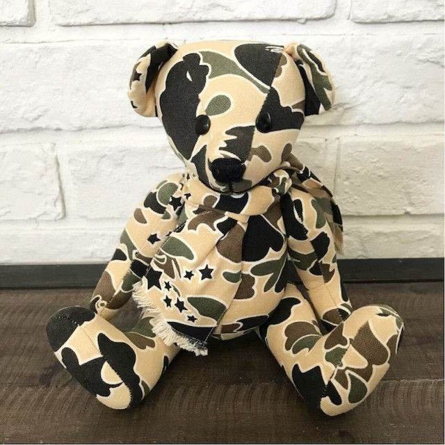 Bape BAPE STA CAMO Teddy Bear Plush Doll a bathing ape NIGO Size ONE SIZE - 1 Thumbnail