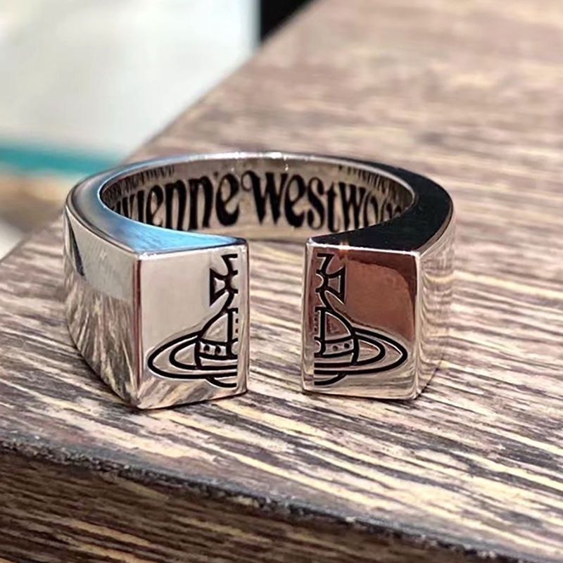Other Cracked Saturn Adjustable Ring – Punk Minimal Letter Size ONE SIZE - 1 Thumbnail