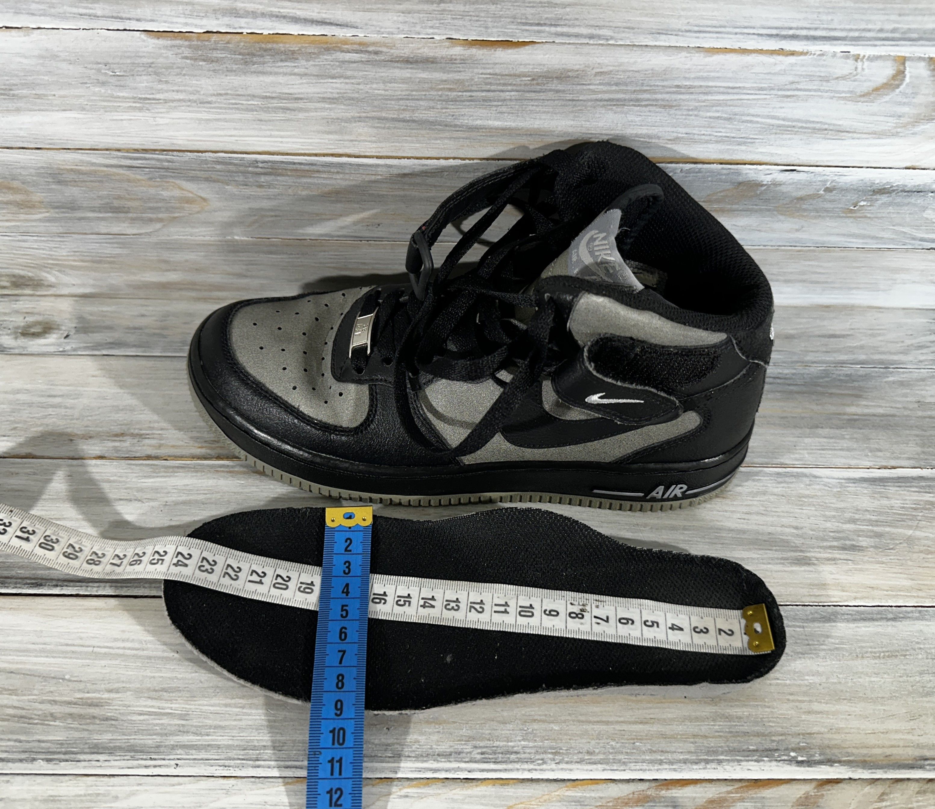 Nike Nike Air Force 1 Mid GS Black Stealth Young Unisex Sneakers Size US 5.5 / EU 38 - 24 Thumbnail