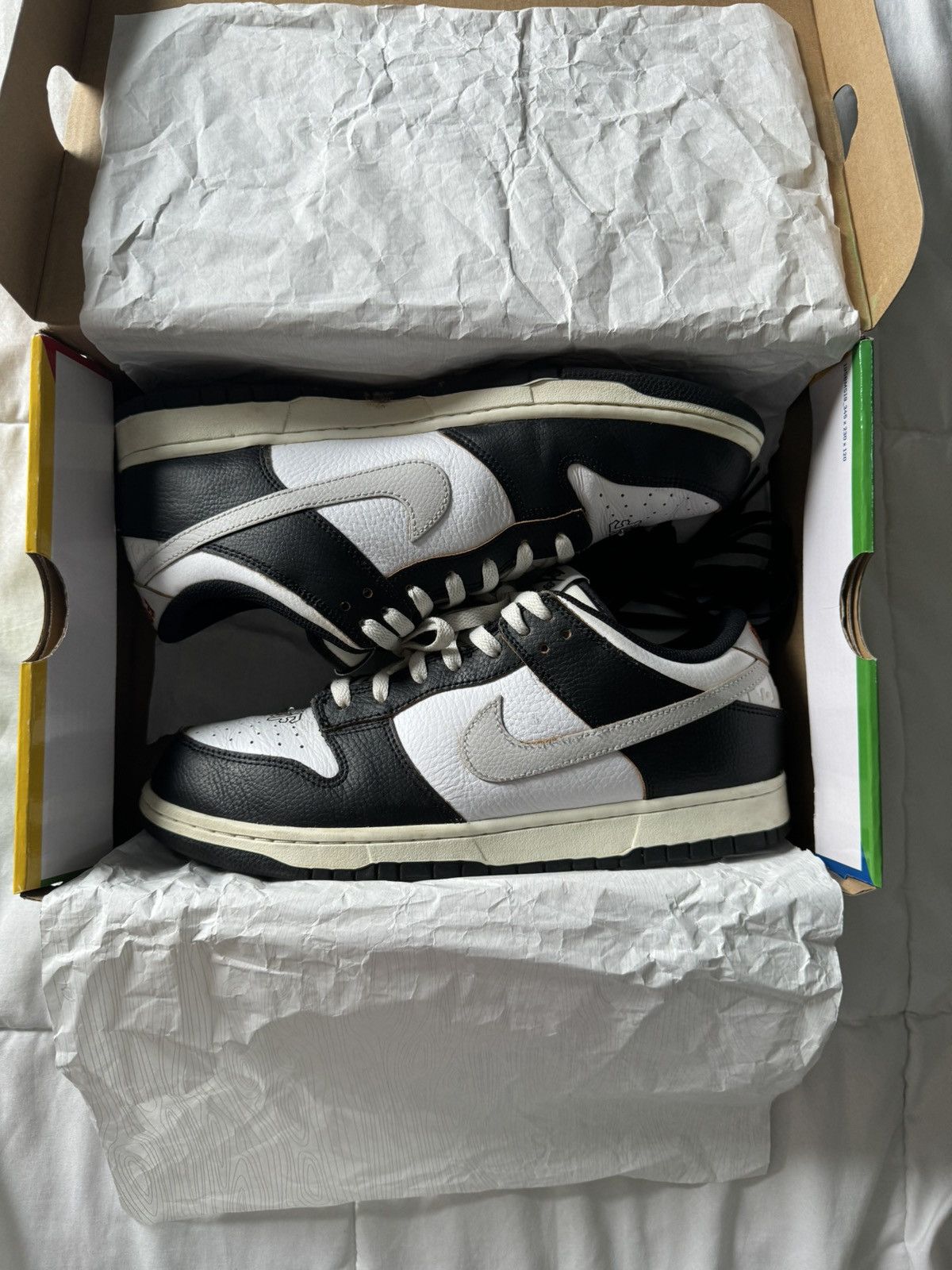 image of Nike Sb Dunk Low X Huf “San Francisco” Shoes in White, Men's (Size 11.5)