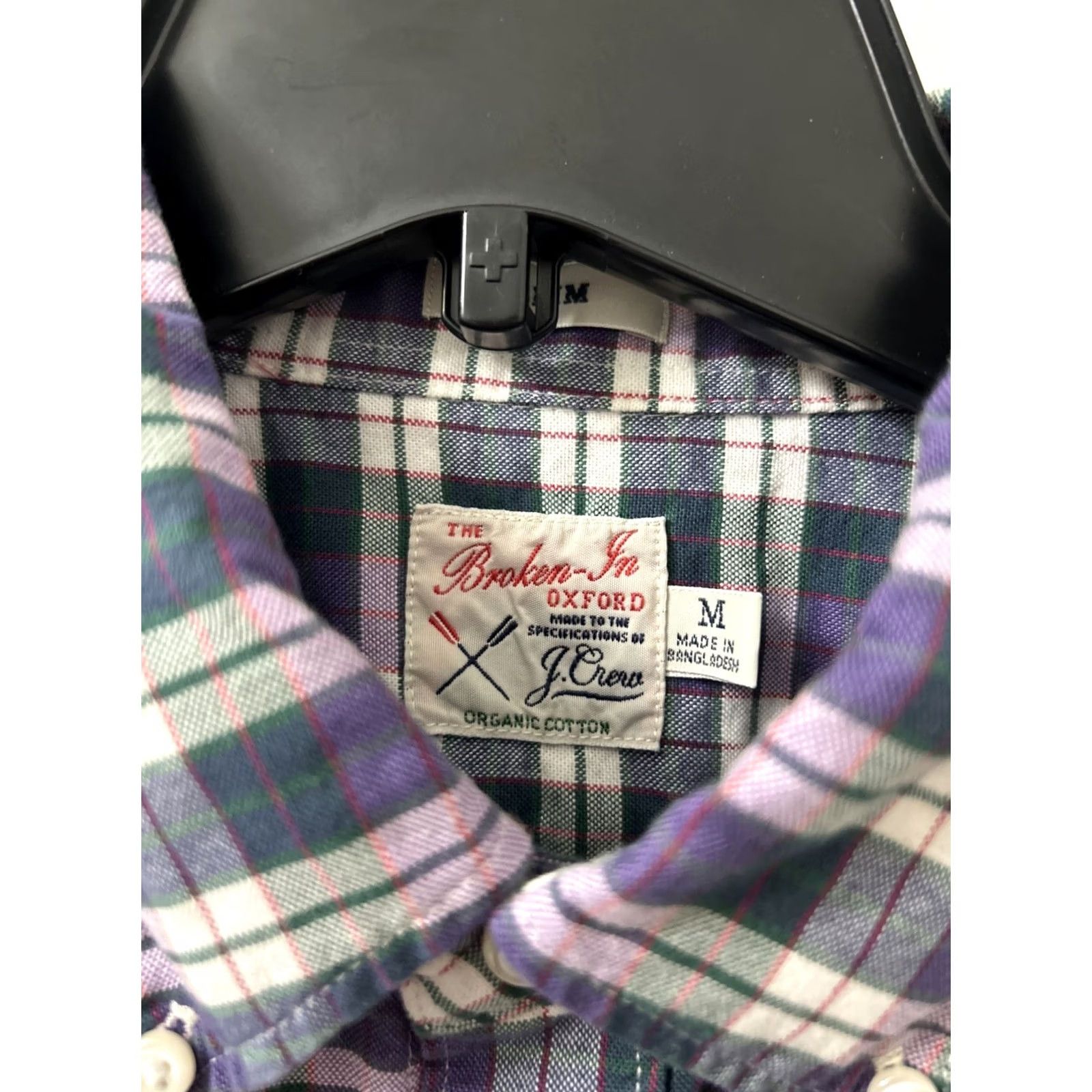 J.Crew J.Crew Broken-In Oxford Shirt Mens M Purple Plaid Organic Cotton Slim Fit L/S - Button-Down Collar, Classic, Preppy, Lightweight, Pockets Size US M / EU 48-50 / 2 - 6 Thumbnail