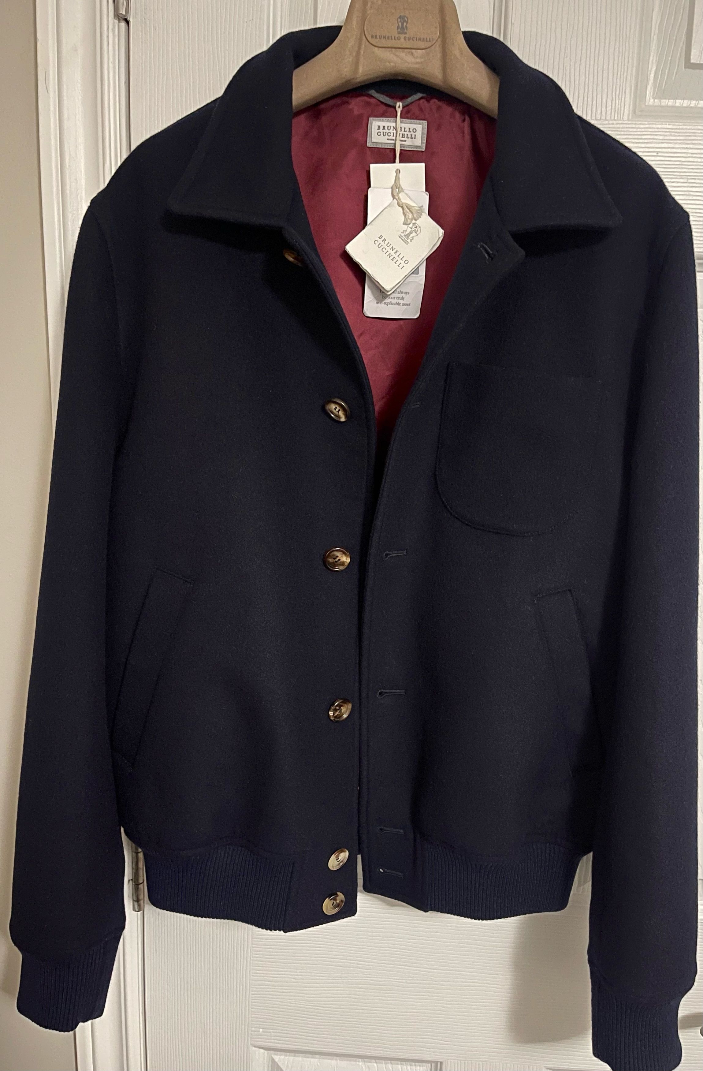 Brunello Cucinelli Brunello Cucinelli Melton Wool Flight Jacket Size 50 IT Size US M / EU 48-50 / 2 - 3 Thumbnail