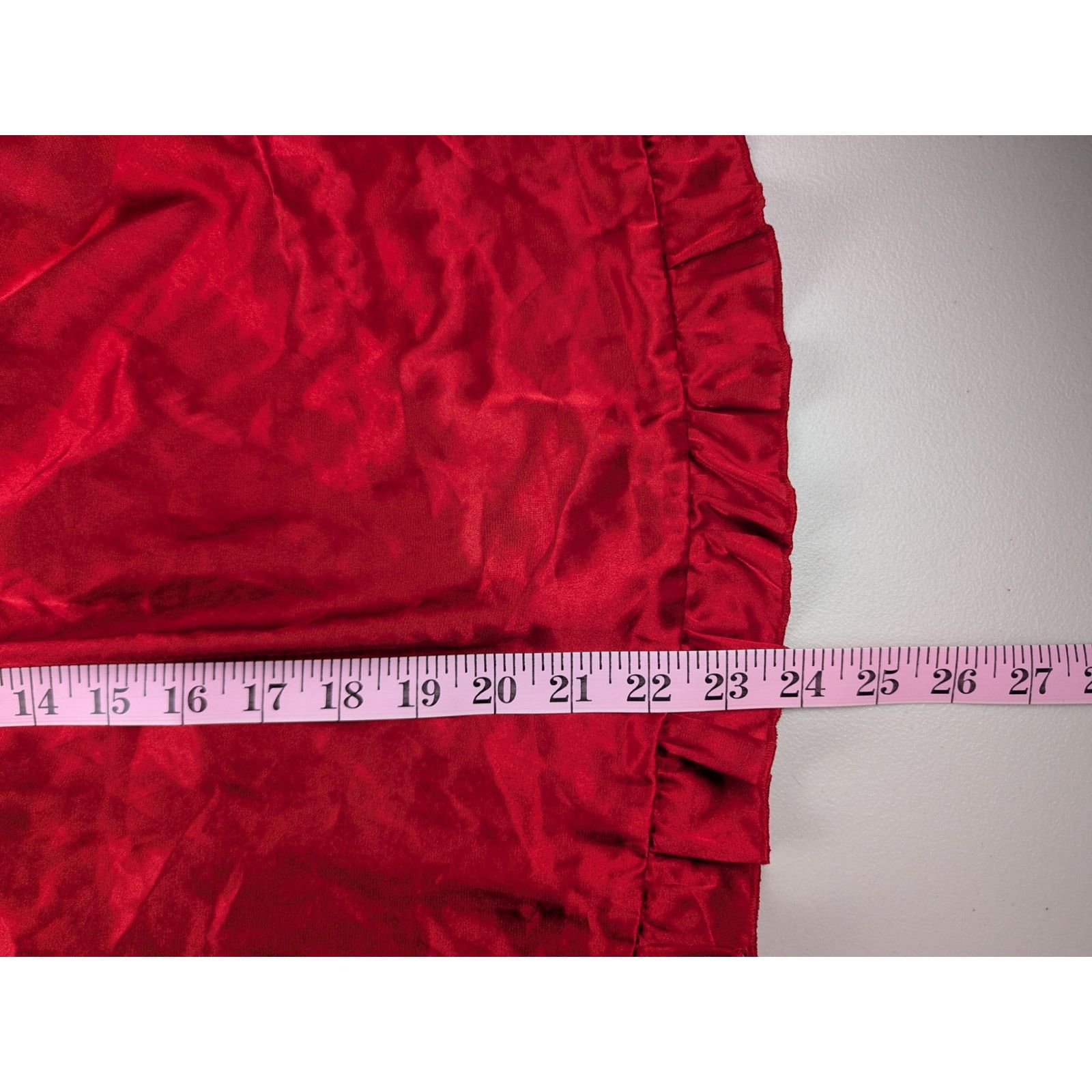 Joe Boxer Red Satin Babydoll Camisole Retro 60s Flowy Ruffle Cherry Size M / US 6-8 / IT 42-44 - 6 Thumbnail