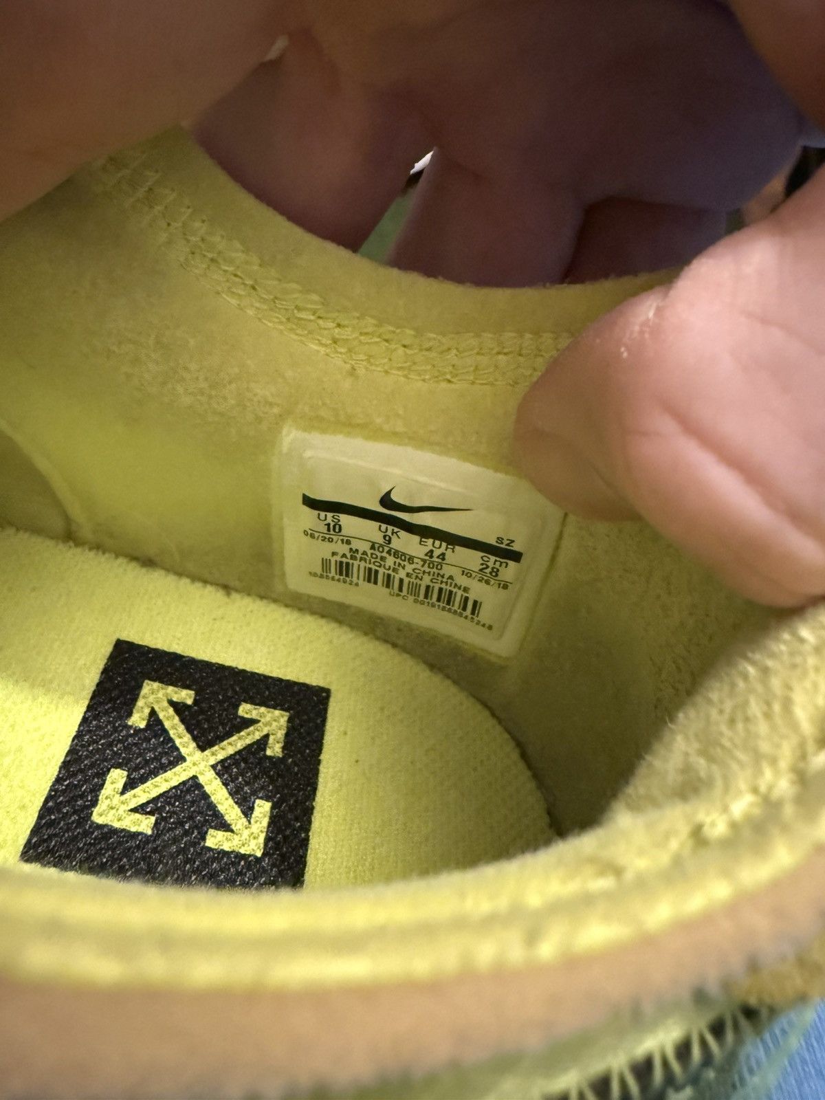 Nike × Off-White Nike off white airforce volt sz 10 Size US 10 / EU 43 - 6 Thumbnail