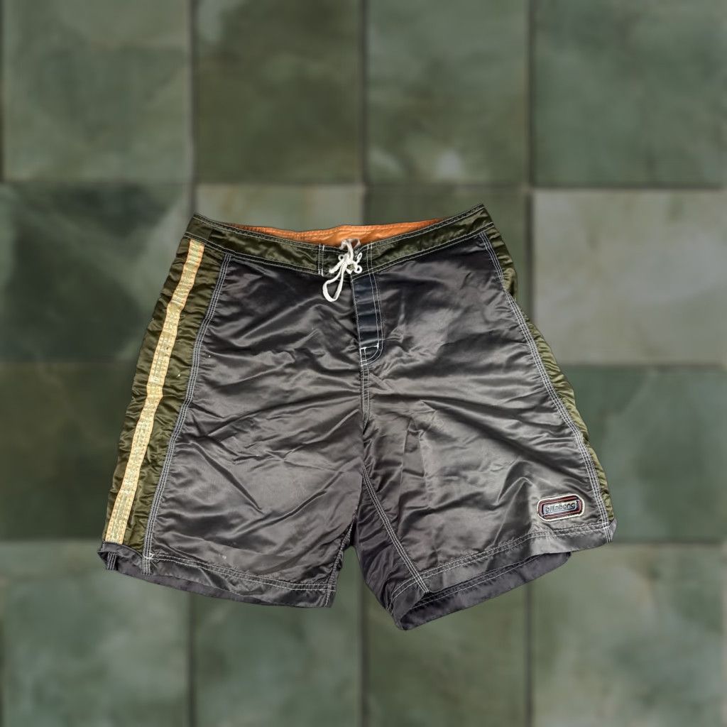 VINTAGE Billabong Boardshorts Bottom Men 36 Green Y2K 90s Surf Beach Summer Quick Dry Drawstring
