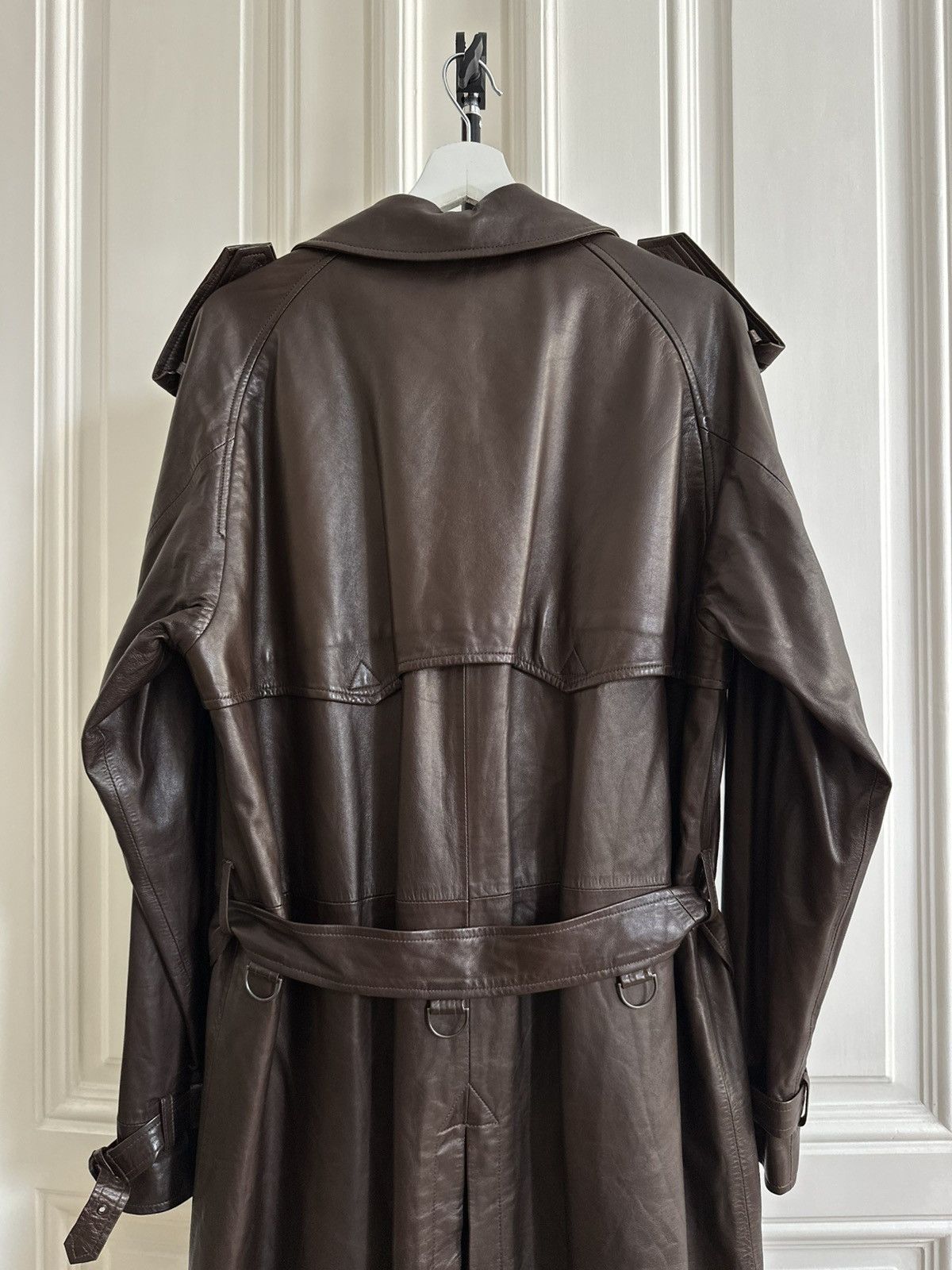 Polo Ralph Lauren Polo Ralph Lauren Vintage Rare 90s Army Leather Trench Coat Size US M / EU 48-50 / 2 - 7 Thumbnail