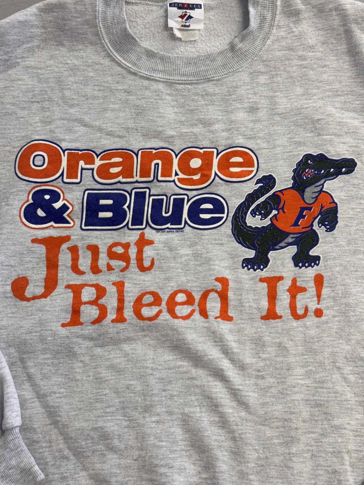 Jerzees Vintage Florida Gators Crewneck Orange and Blue Bleed It XL Size US XL / EU 56 / 4 - 3 Thumbnail