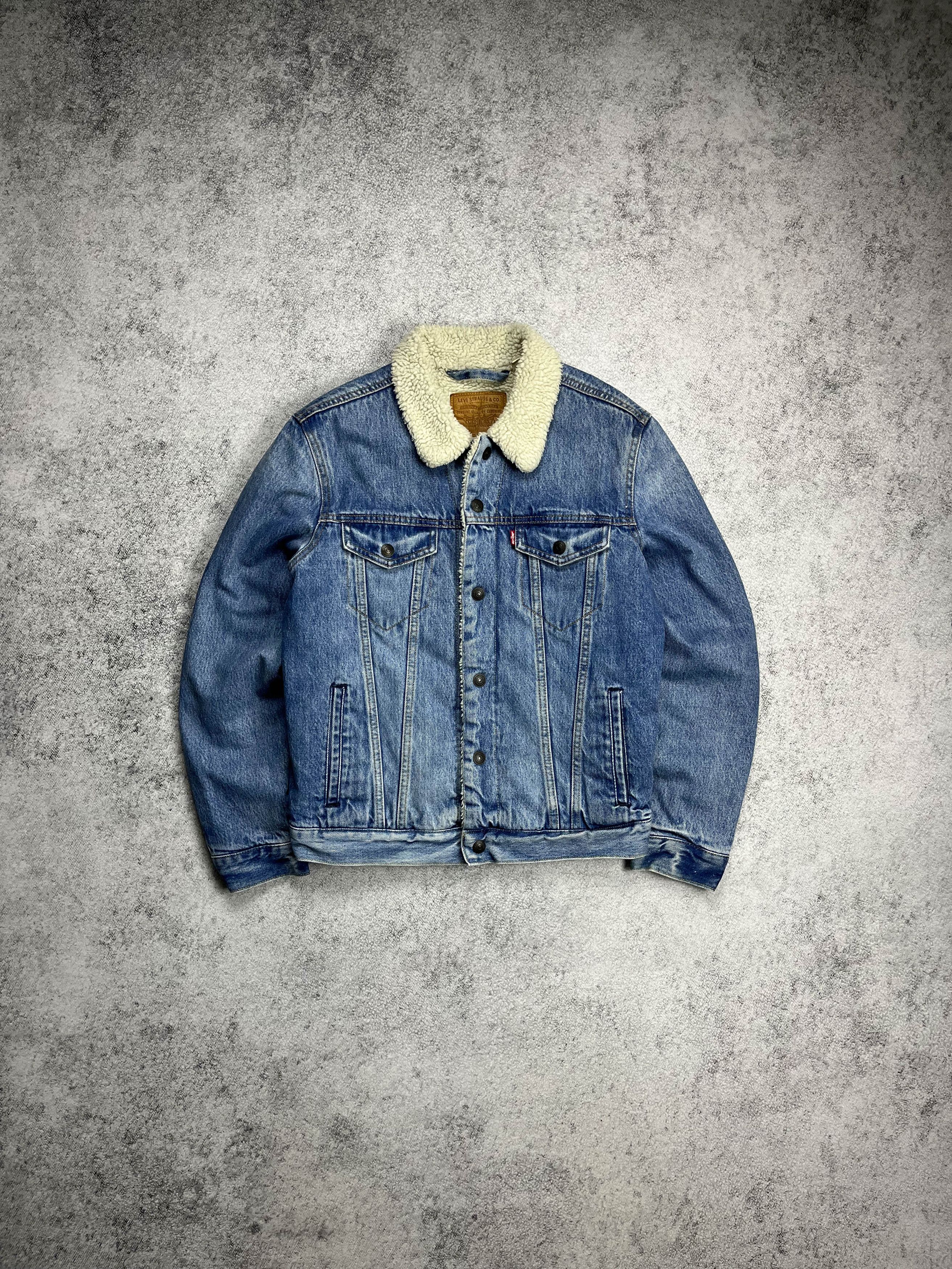 Image of Levis x Levis Vintage Clothing Vintage Levi's Sherpa Denim Jacket Blue Wash, Men's (Size Small)