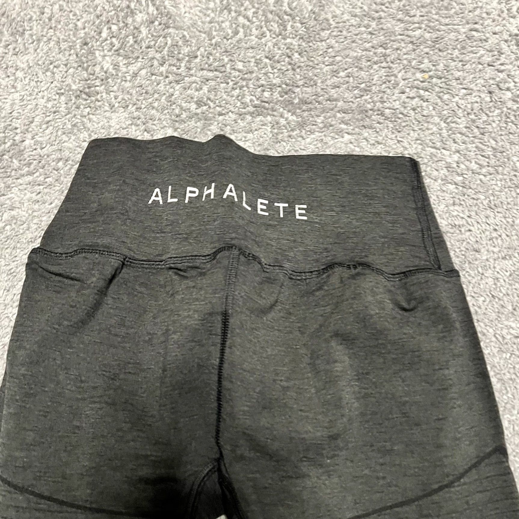 Vintage Alphalete Leggings Pants Womens Medium Gray Compression 7/8 Cropped Size 32" / US 10 / IT 46 - 2 Thumbnail