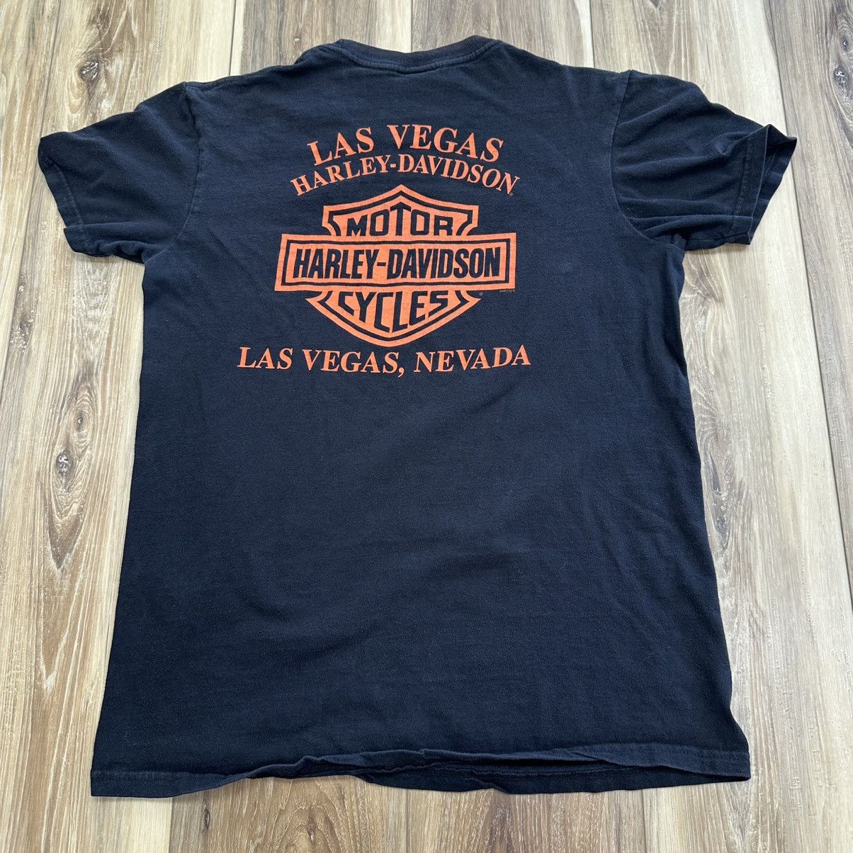 Harley Davidson Harley-Davidson Flames Eagle Las Vegas 2013 Cotton Shirt Size US M / EU 48-50 / 2 - 2 Thumbnail
