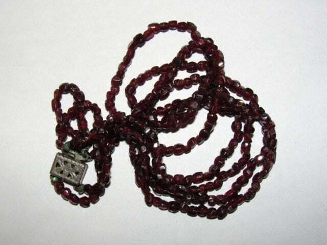 Designer Victorian Rose Cut Bohemian Red Garnet Bead Necklace Size ONE SIZE - 3 Thumbnail